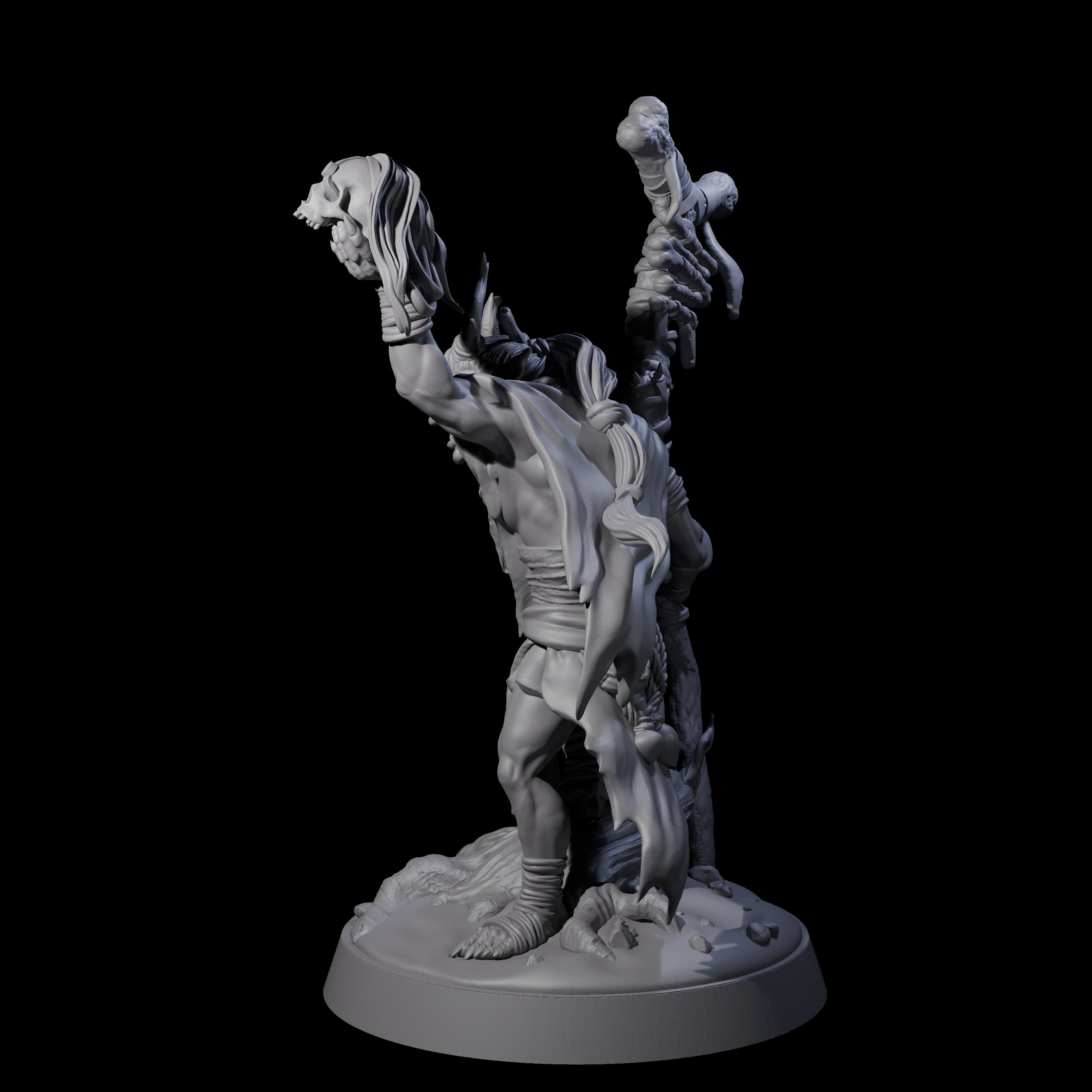 Marsh Goblin Shaman Miniature for Dungeons and Dragons, Pathfinder or other TTRPGs