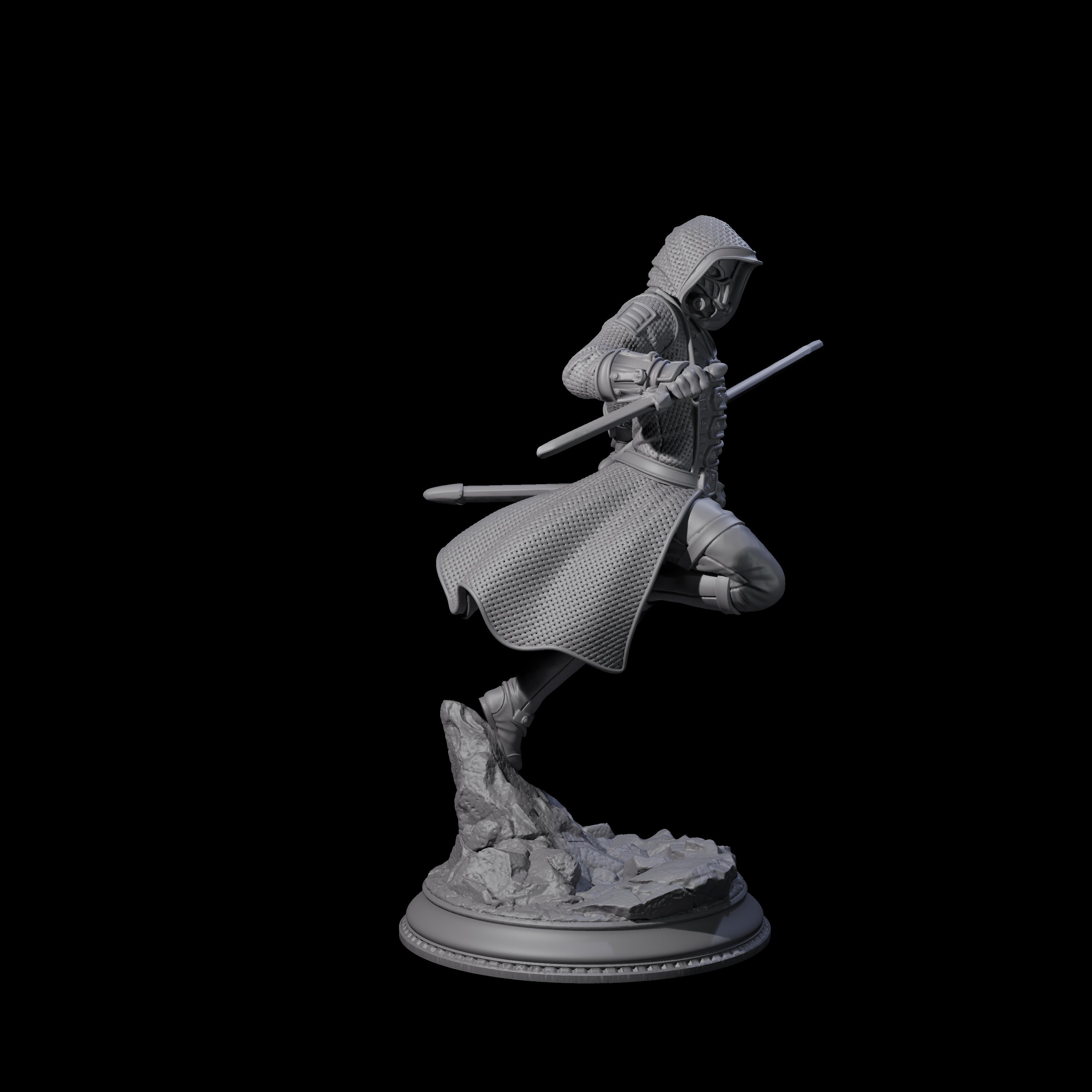 Masked Assassin Miniature for Dungeons and Dragons, Pathfinder or other TTRPGs