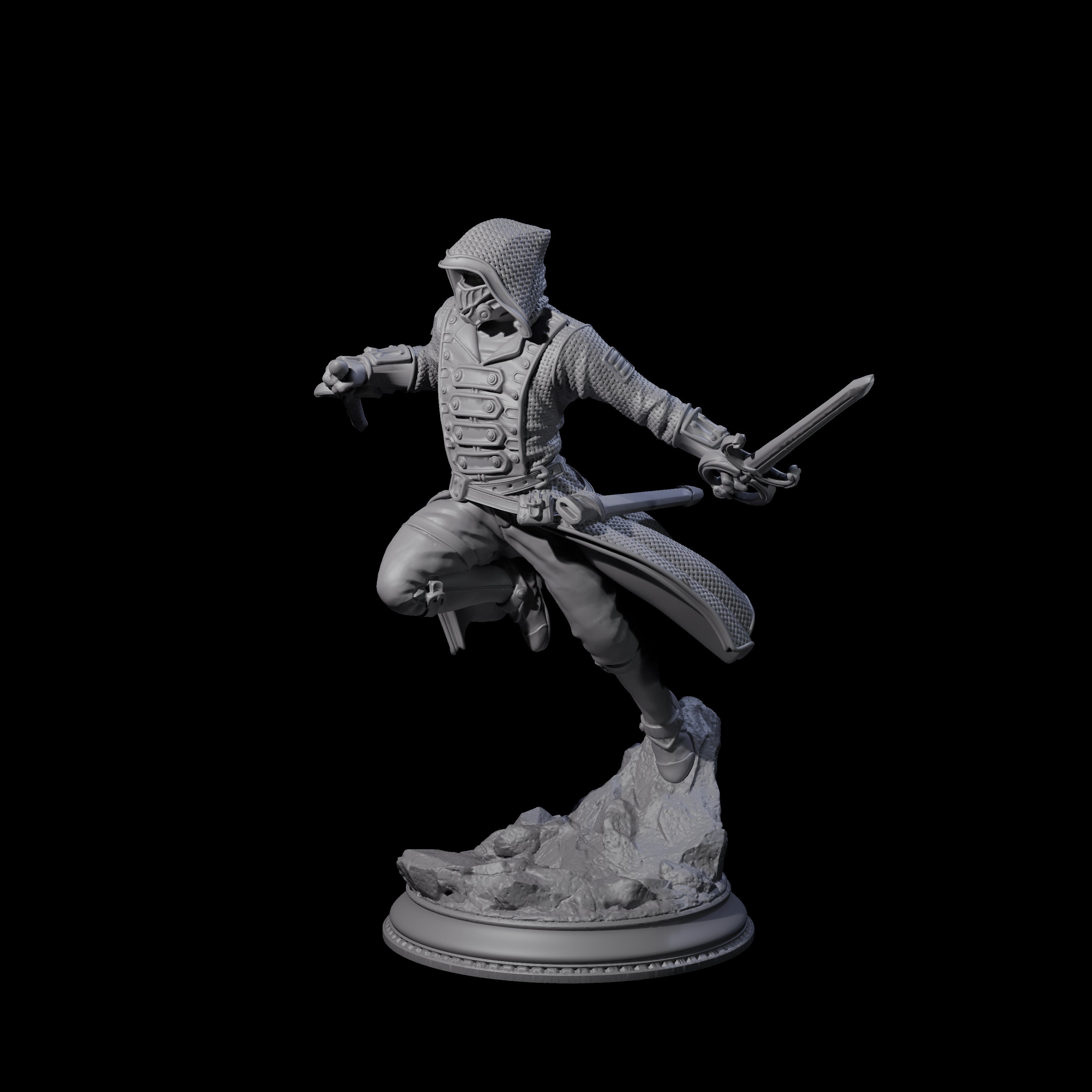 Masked Assassin Miniature for Dungeons and Dragons, Pathfinder or other TTRPGs