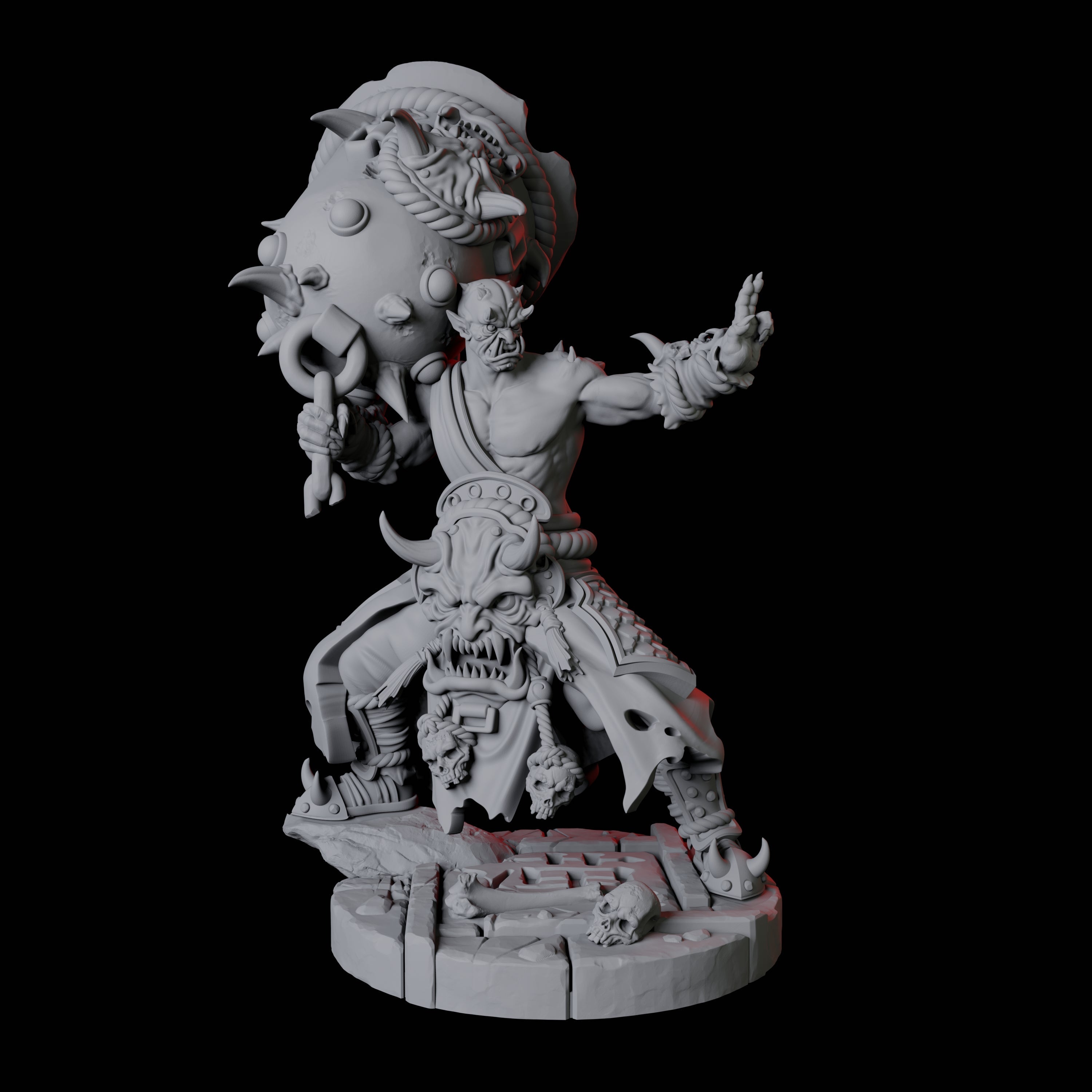 Masked Bearded Devil A Miniature for Dungeons and Dragons, Pathfinder or other TTRPGs