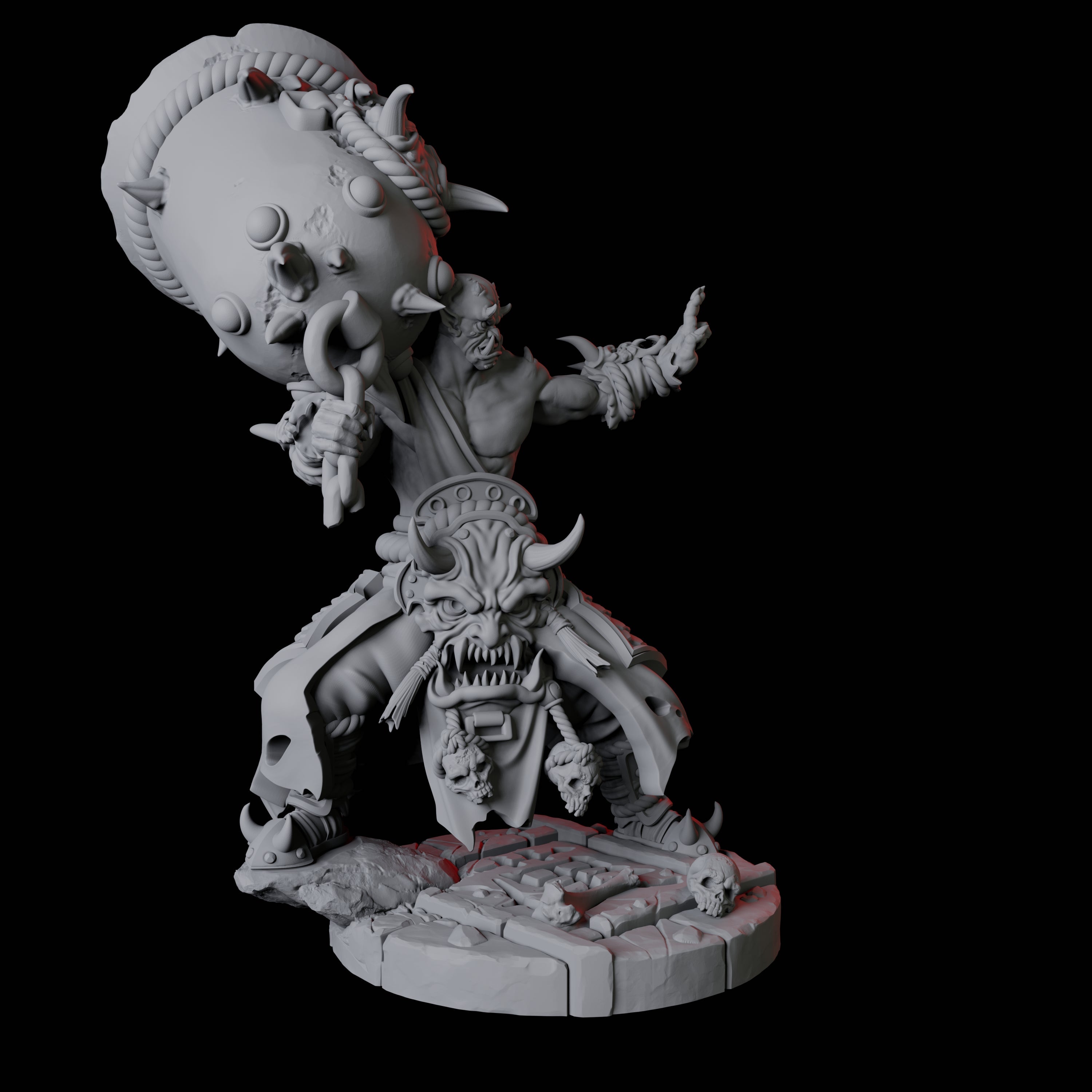 Masked Bearded Devil A Miniature for Dungeons and Dragons, Pathfinder or other TTRPGs