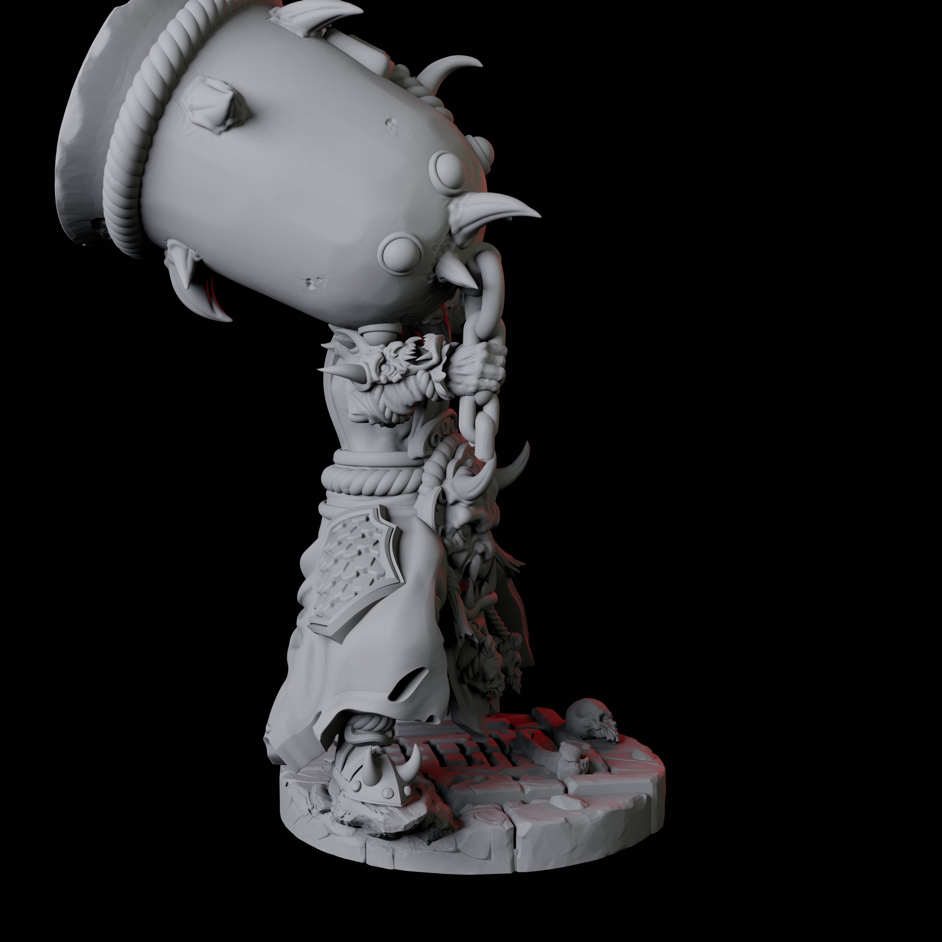 Masked Bearded Devil A Miniature for Dungeons and Dragons, Pathfinder or other TTRPGs