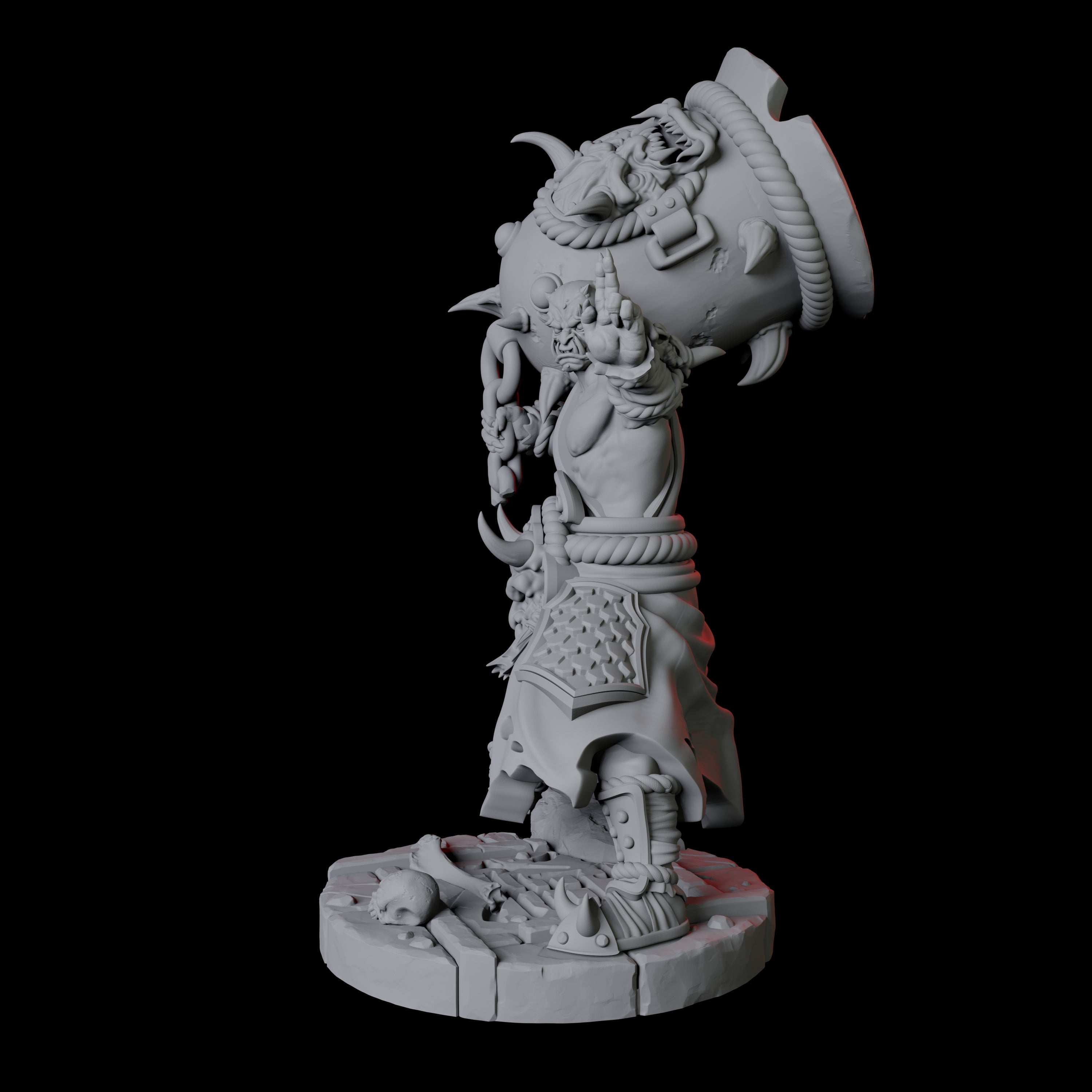 Masked Bearded Devil A Miniature for Dungeons and Dragons, Pathfinder or other TTRPGs