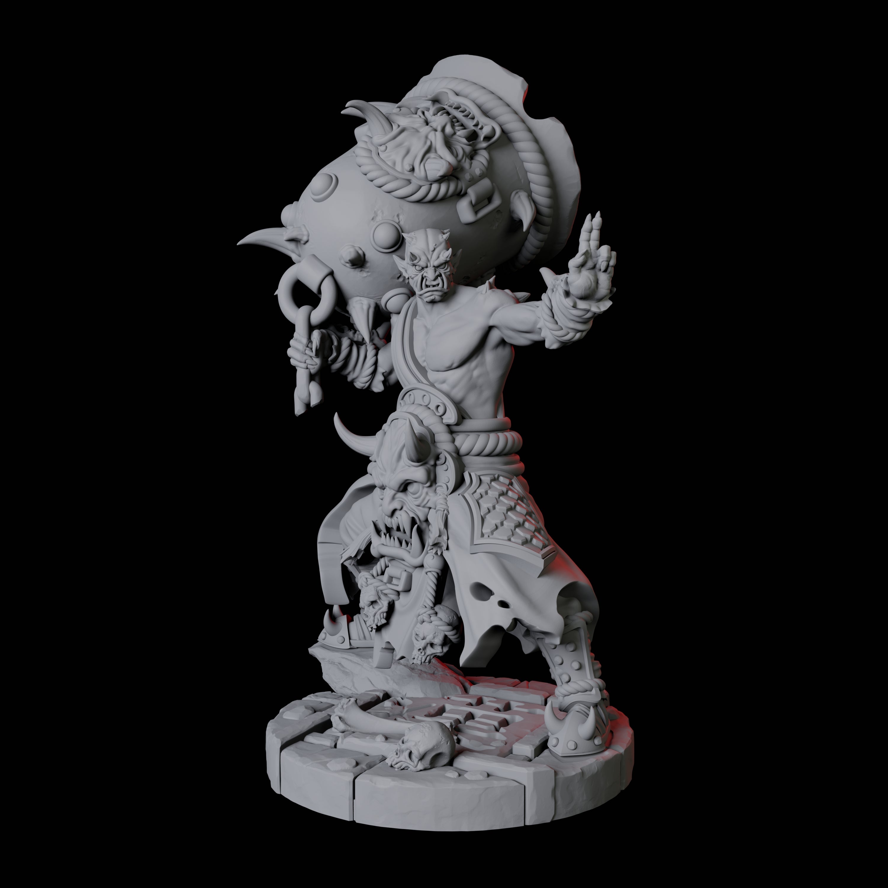 Masked Bearded Devil A Miniature for Dungeons and Dragons, Pathfinder or other TTRPGs