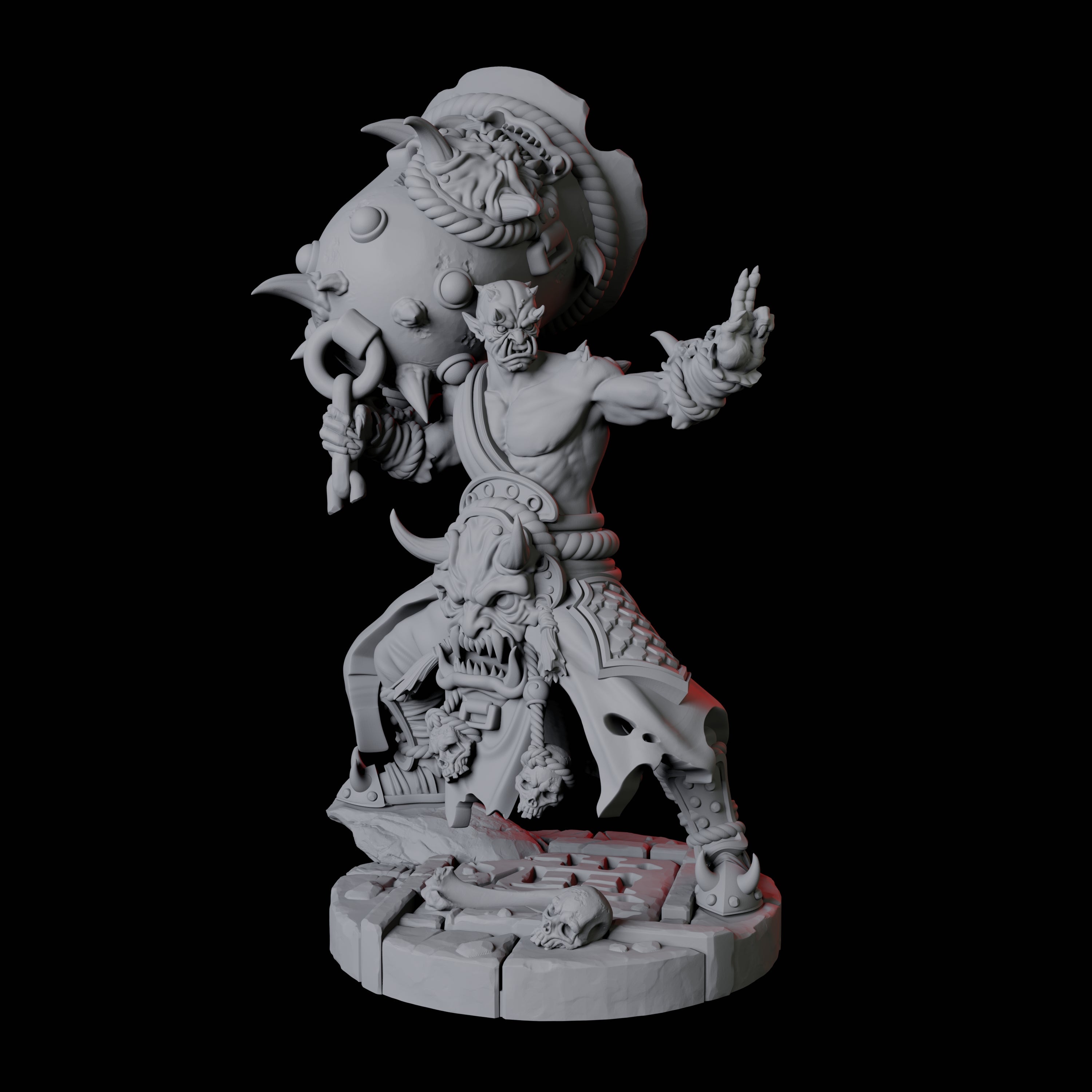 Masked Bearded Devil A Miniature for Dungeons and Dragons, Pathfinder or other TTRPGs