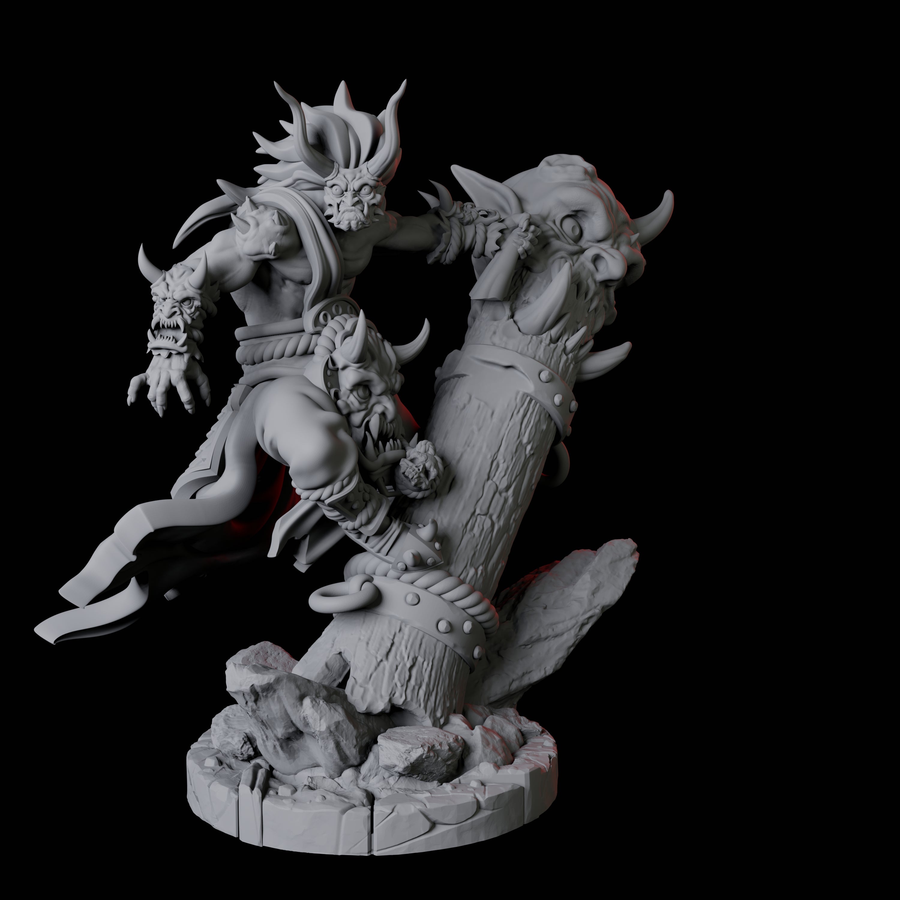 Masked Bearded Devil B Miniature for Dungeons and Dragons, Pathfinder or other TTRPGs