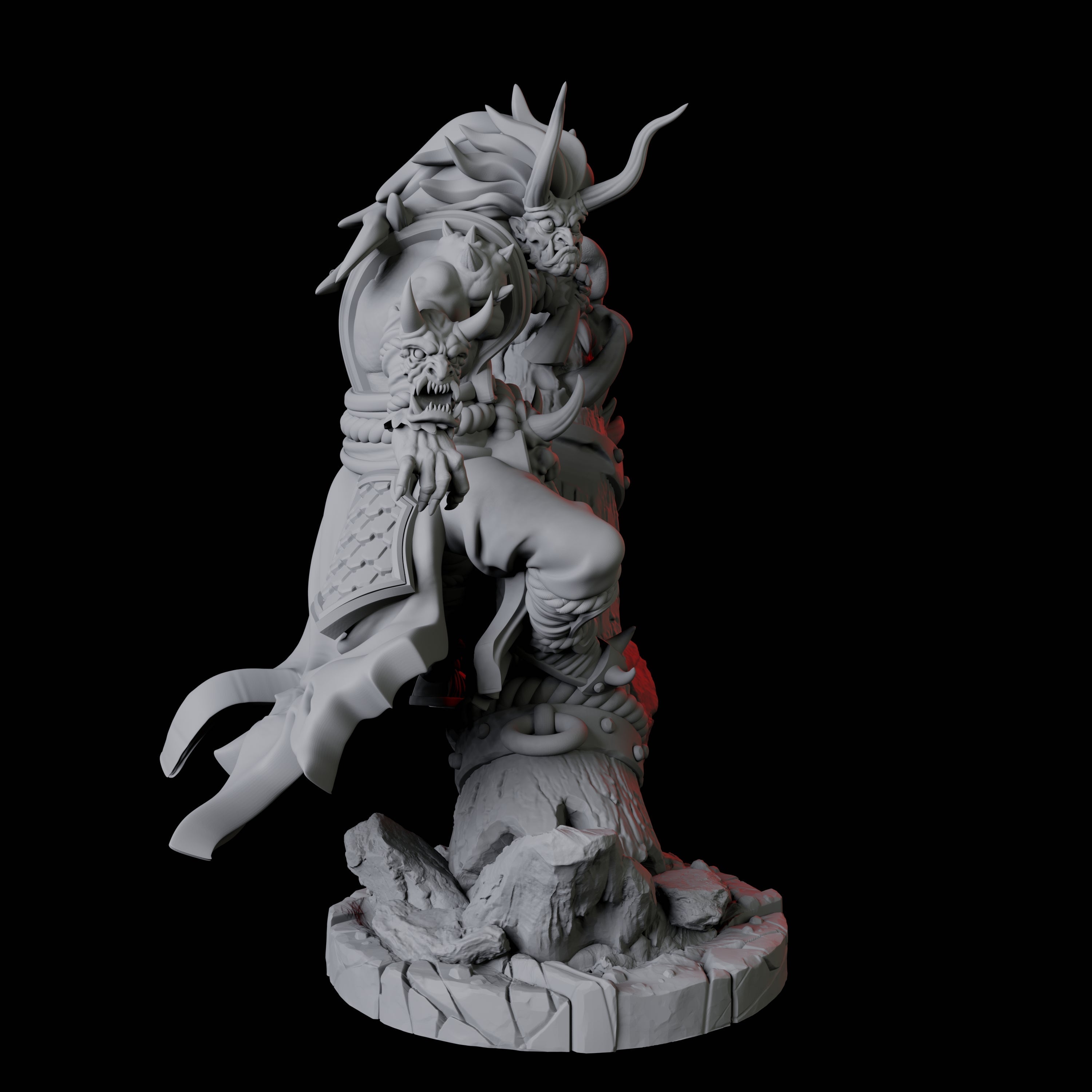 Masked Bearded Devil B Miniature for Dungeons and Dragons, Pathfinder or other TTRPGs