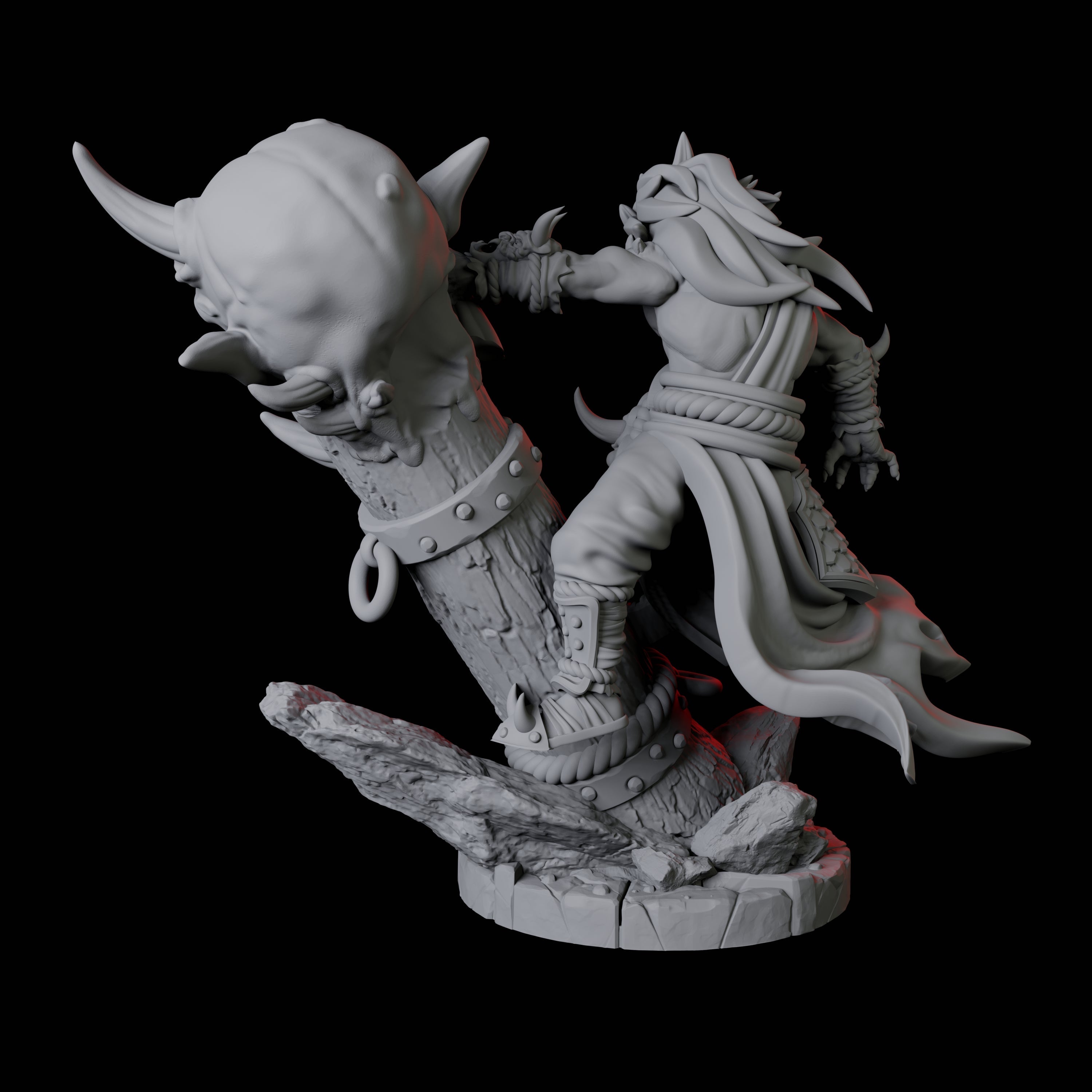 Masked Bearded Devil B Miniature for Dungeons and Dragons, Pathfinder or other TTRPGs