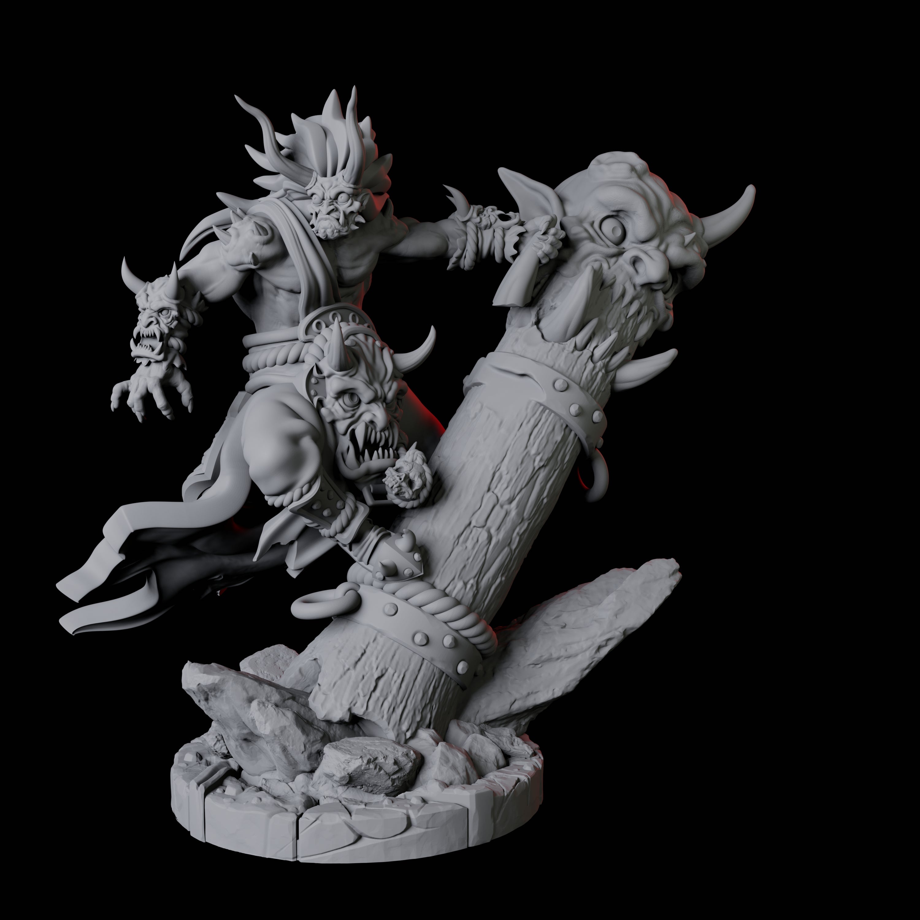 Masked Bearded Devil B Miniature for Dungeons and Dragons, Pathfinder or other TTRPGs