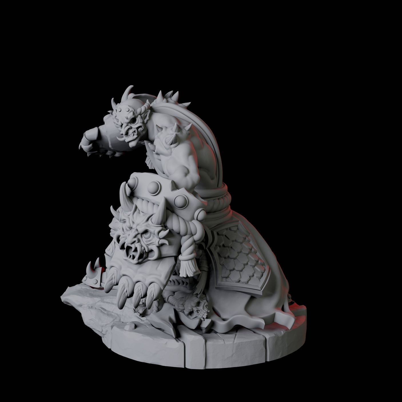 Masked Bearded Devil C Miniature for Dungeons and Dragons, Pathfinder or other TTRPGs