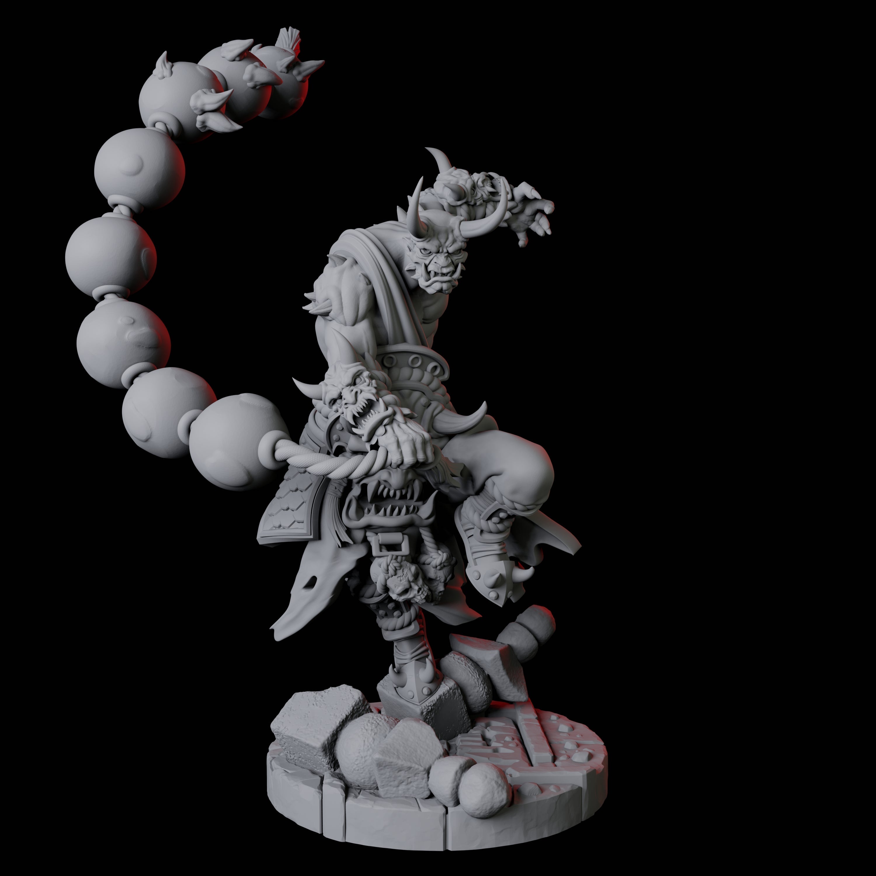 Masked Bearded Devil D Miniature for Dungeons and Dragons, Pathfinder or other TTRPGs