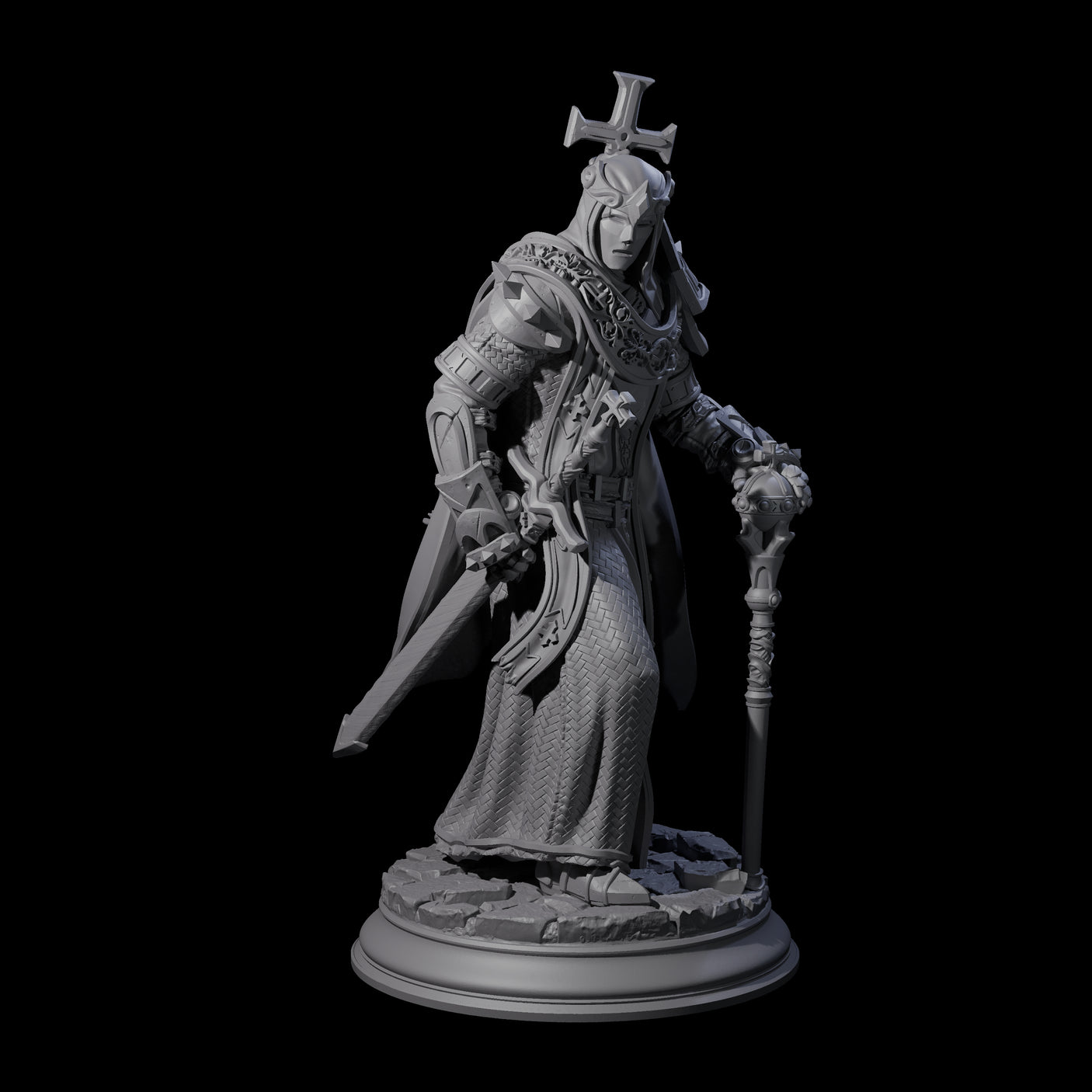 Masked Cleric Miniature for Dungeons and Dragons, Pathfinder or other TTRPGs