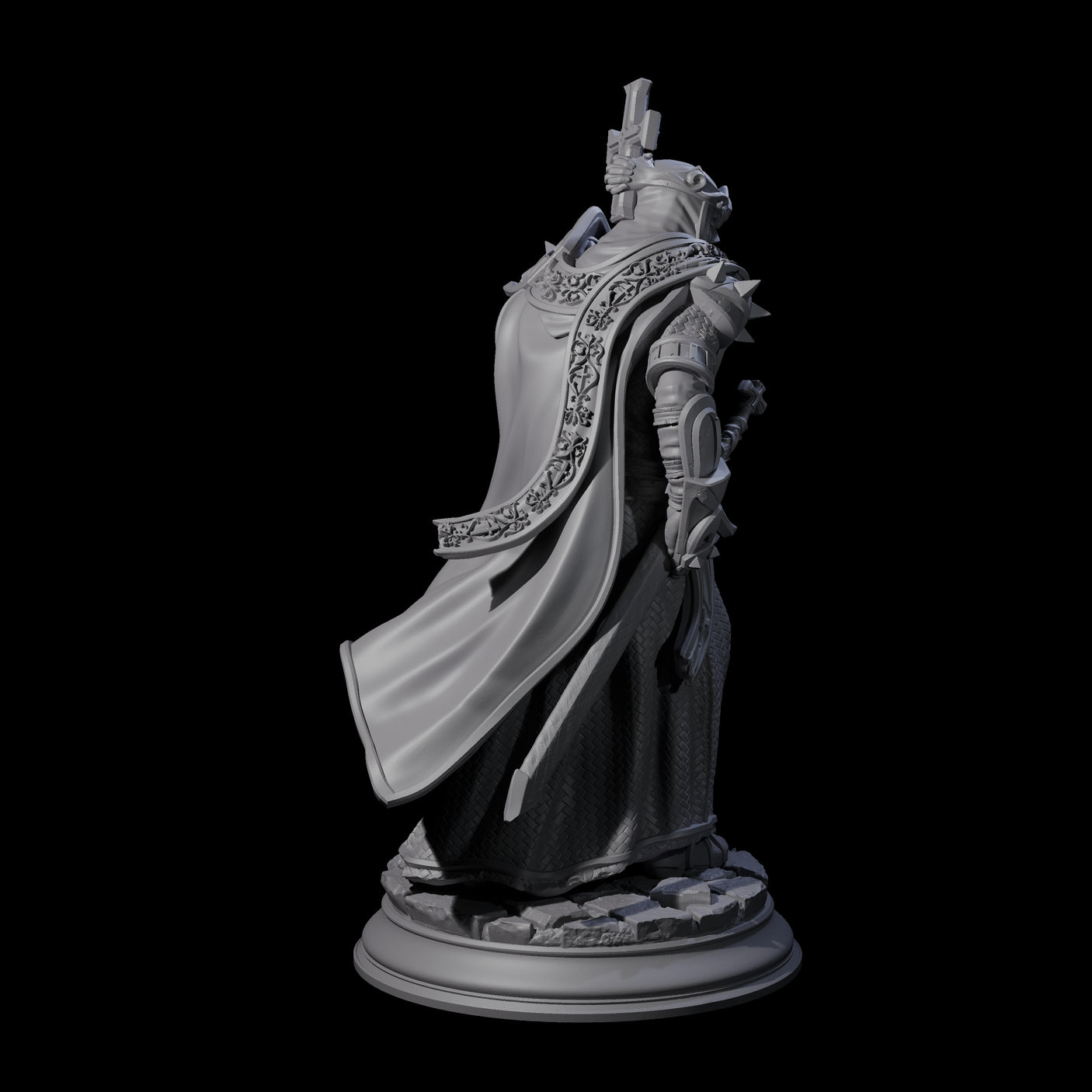 Masked Cleric Miniature for Dungeons and Dragons, Pathfinder or other TTRPGs