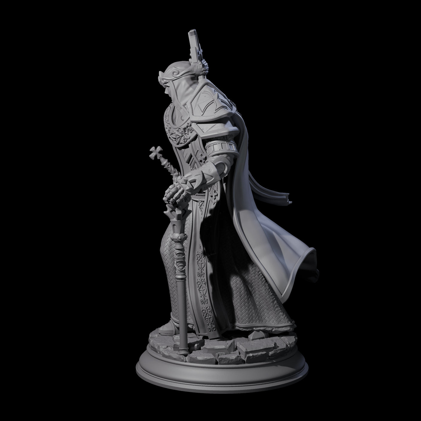 Masked Cleric Miniature for Dungeons and Dragons, Pathfinder or other TTRPGs