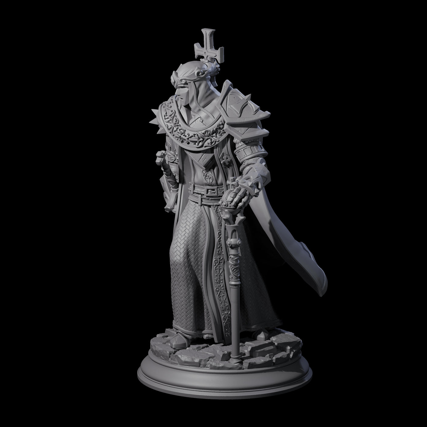 Masked Cleric Miniature for Dungeons and Dragons, Pathfinder or other TTRPGs