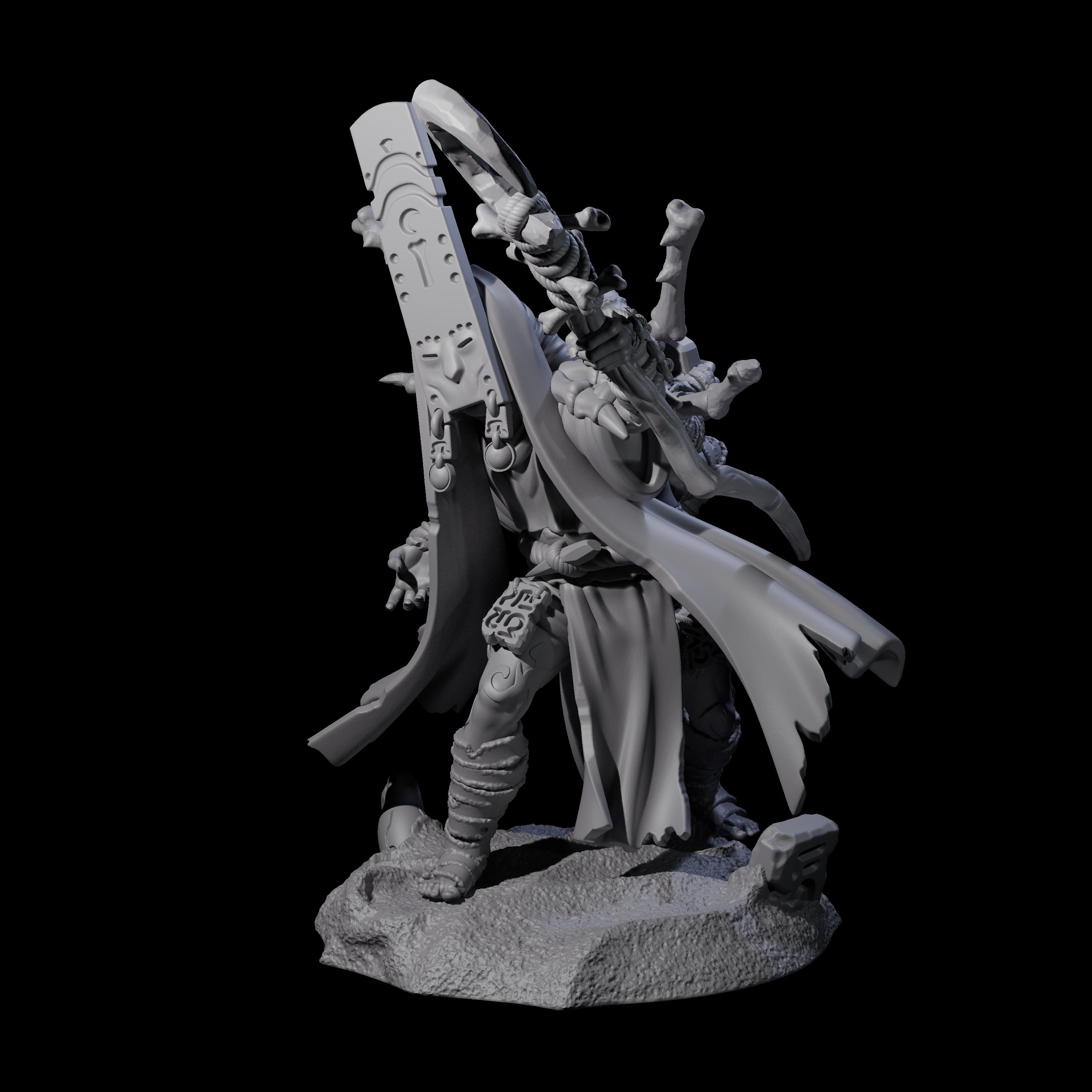 Masked Cultist Wizard Miniature for Dungeons and Dragons, Pathfinder or other TTRPGs