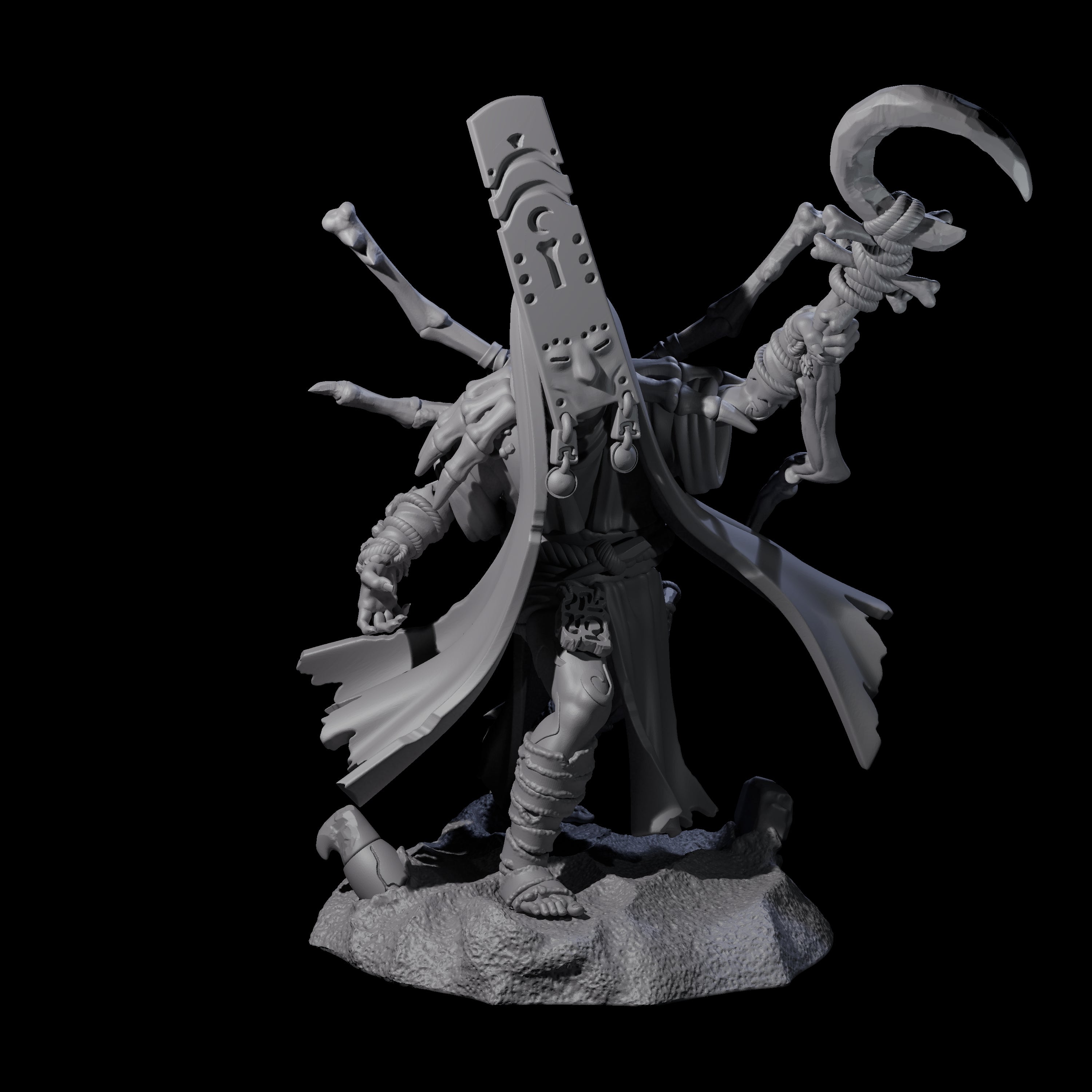 Masked Cultist Wizard Miniature for Dungeons and Dragons, Pathfinder or other TTRPGs