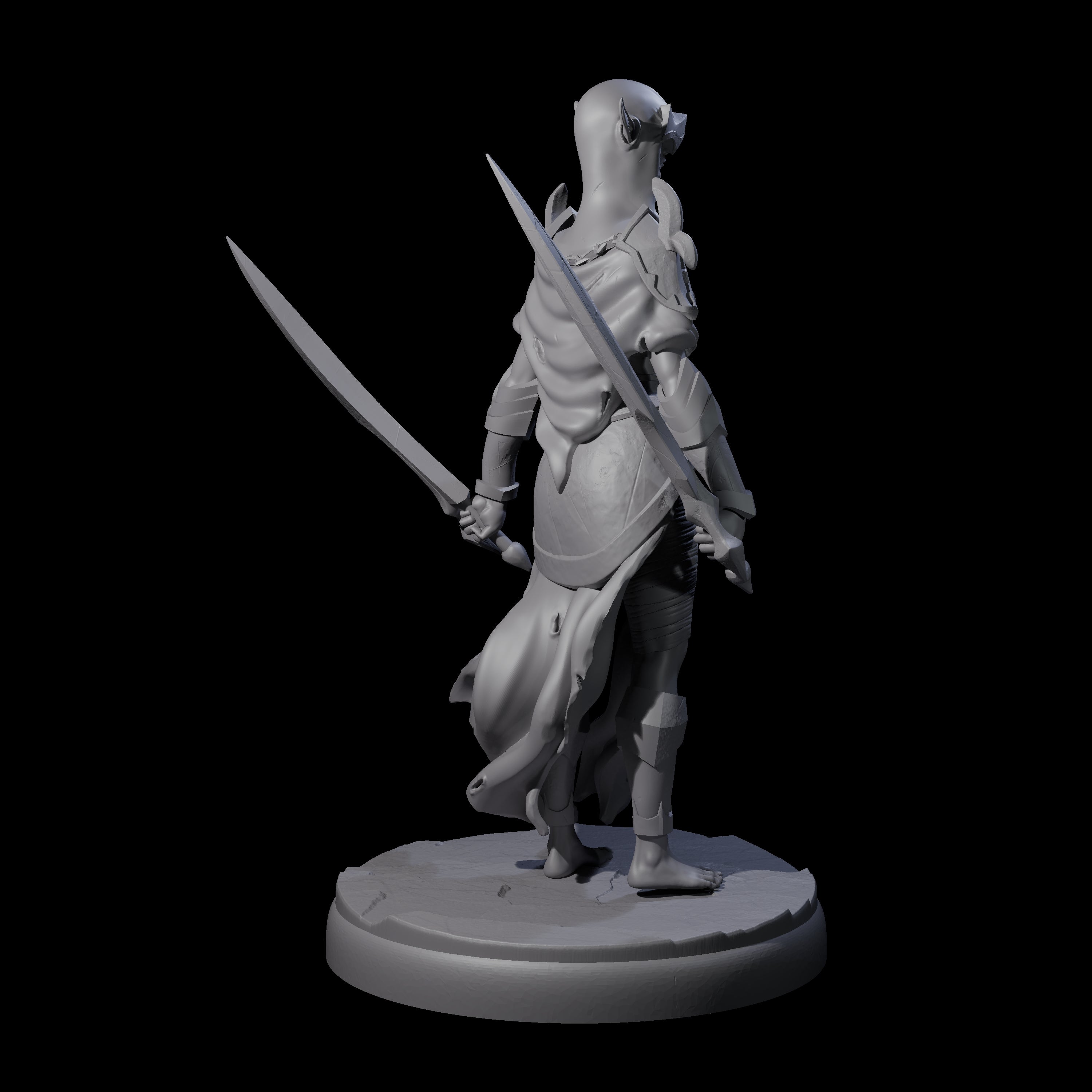 Masked Dark Elf Rogue A Miniature for Dungeons and Dragons, Pathfinder or other TTRPGs