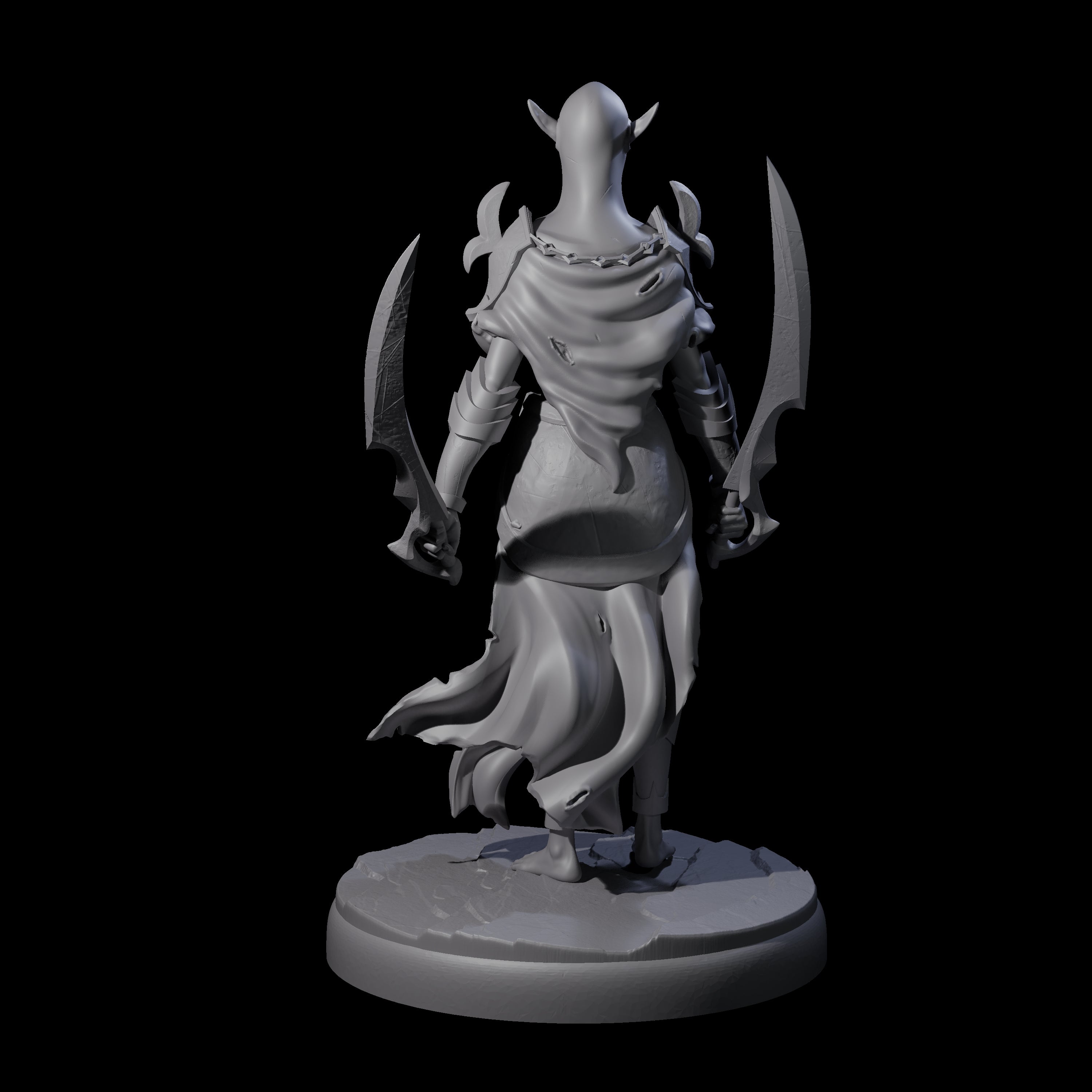 Masked Dark Elf Rogue A Miniature for Dungeons and Dragons, Pathfinder or other TTRPGs