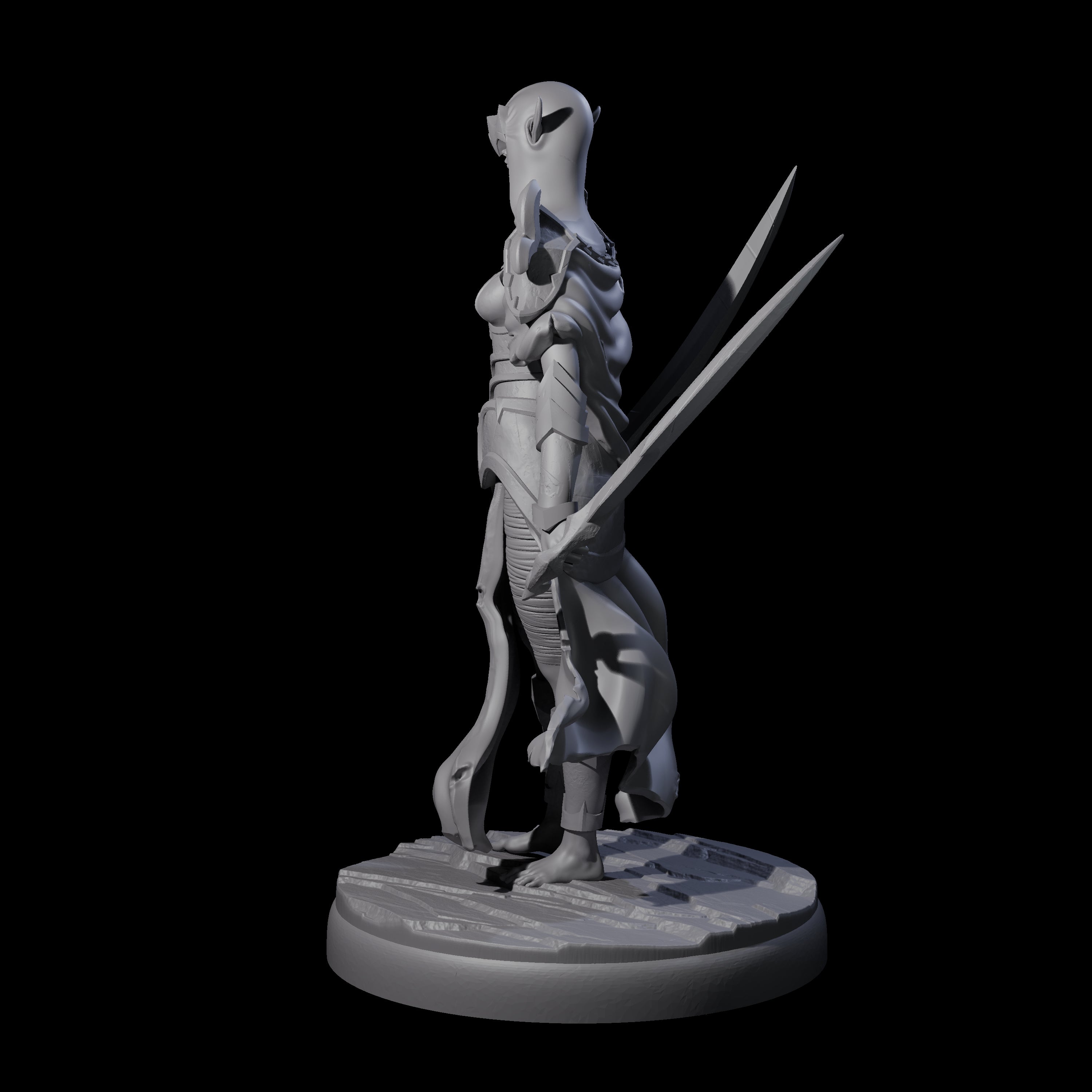 Masked Dark Elf Rogue A Miniature for Dungeons and Dragons, Pathfinder or other TTRPGs