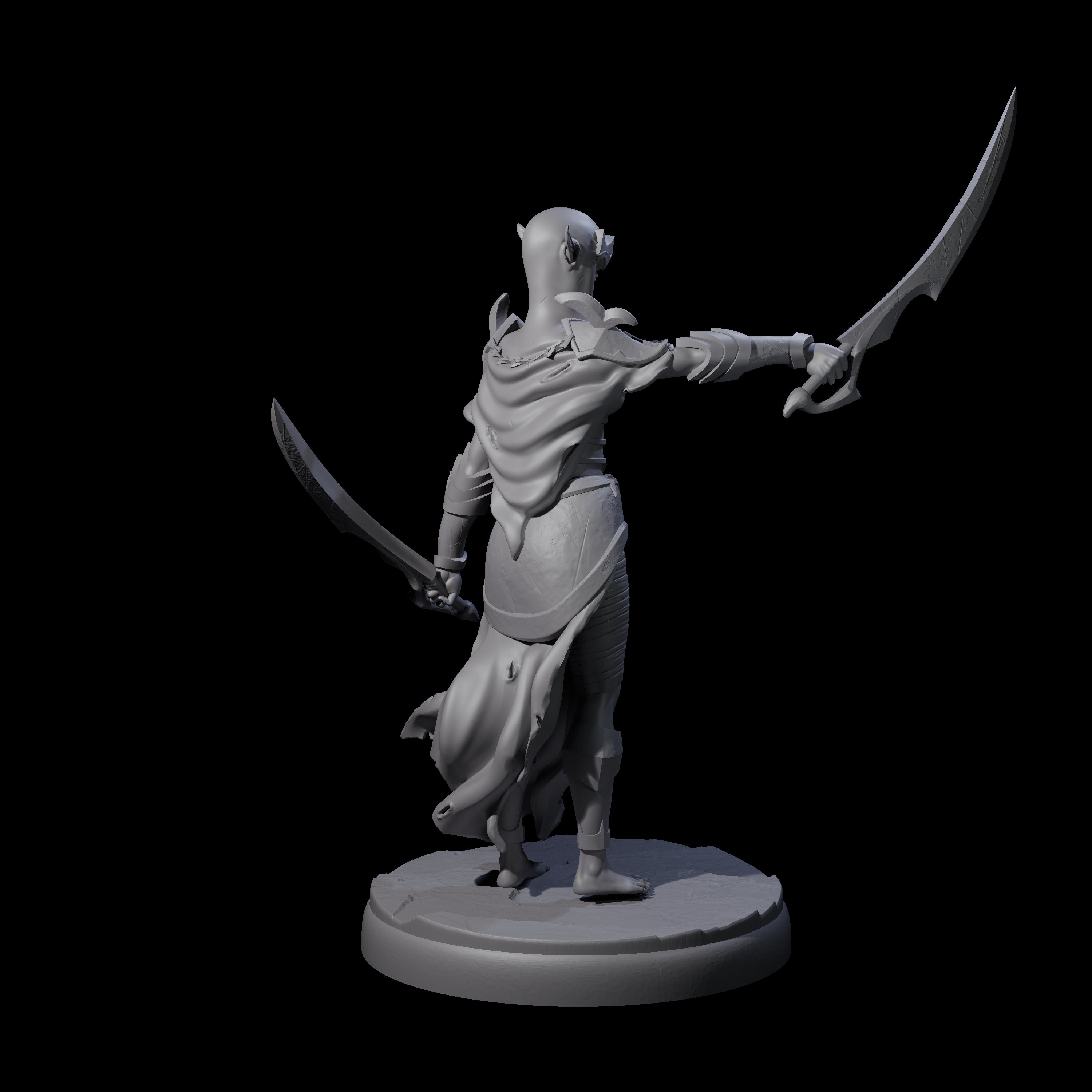 Masked Dark Elf Rogue B Miniature for Dungeons and Dragons, Pathfinder or other TTRPGs