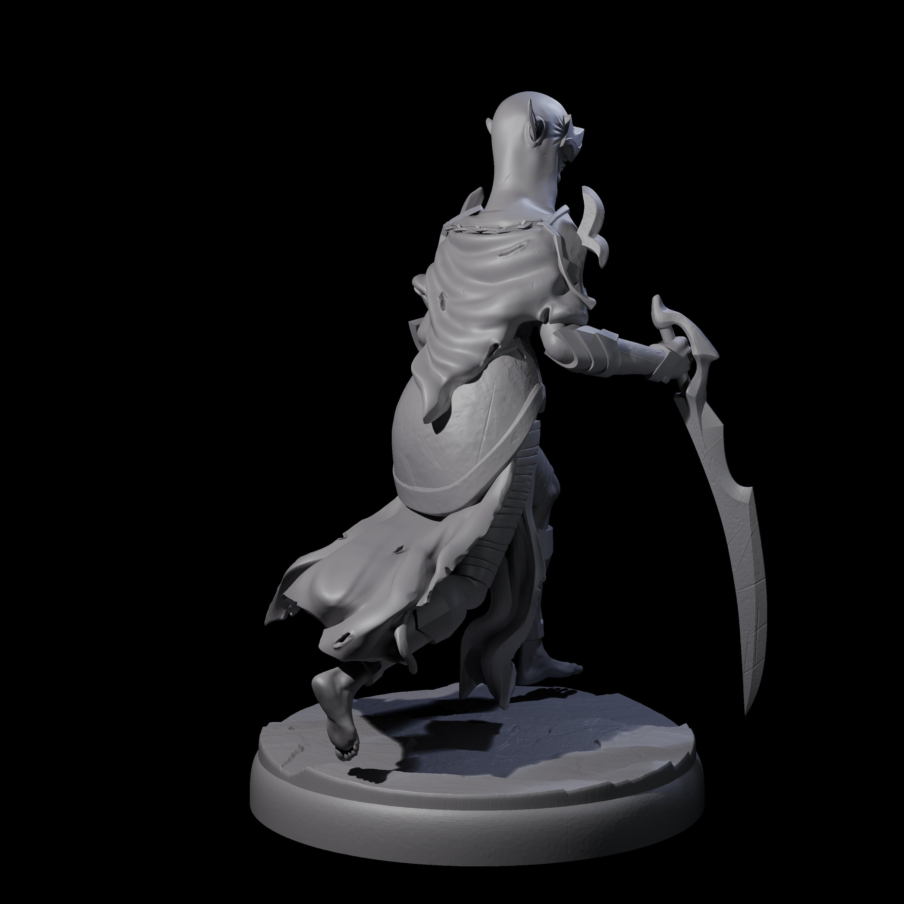 Masked Dark Elf Rogue C Miniature for Dungeons and Dragons, Pathfinder or other TTRPGs