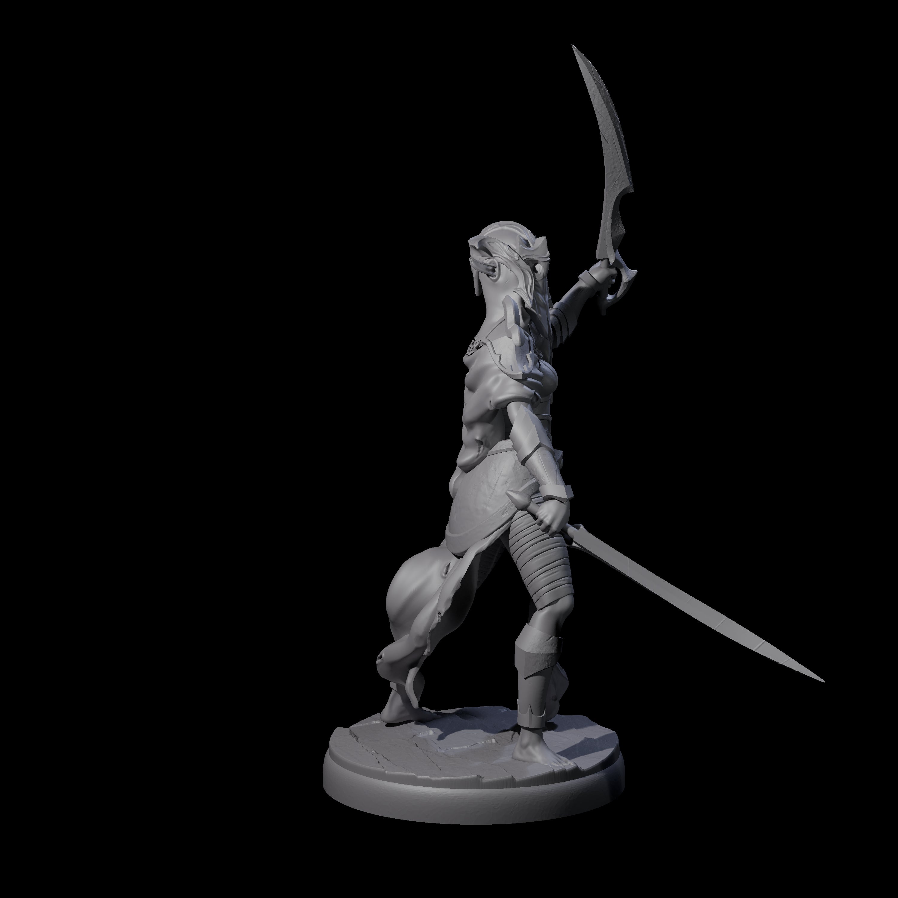 Masked Dark Elf Rogue Commander Miniature for Dungeons and Dragons, Pathfinder or other TTRPGs