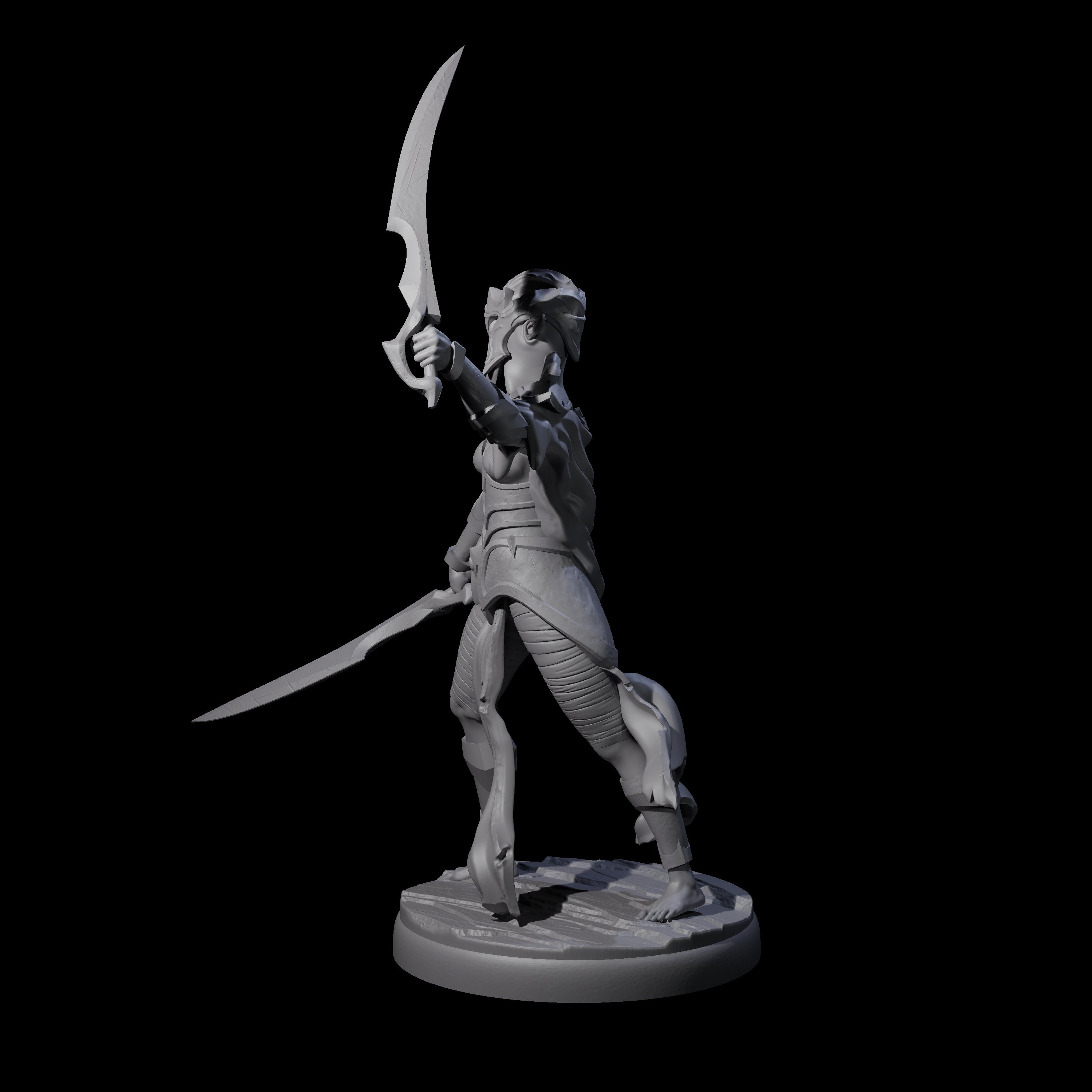 Masked Dark Elf Rogue Commander Miniature for Dungeons and Dragons, Pathfinder or other TTRPGs