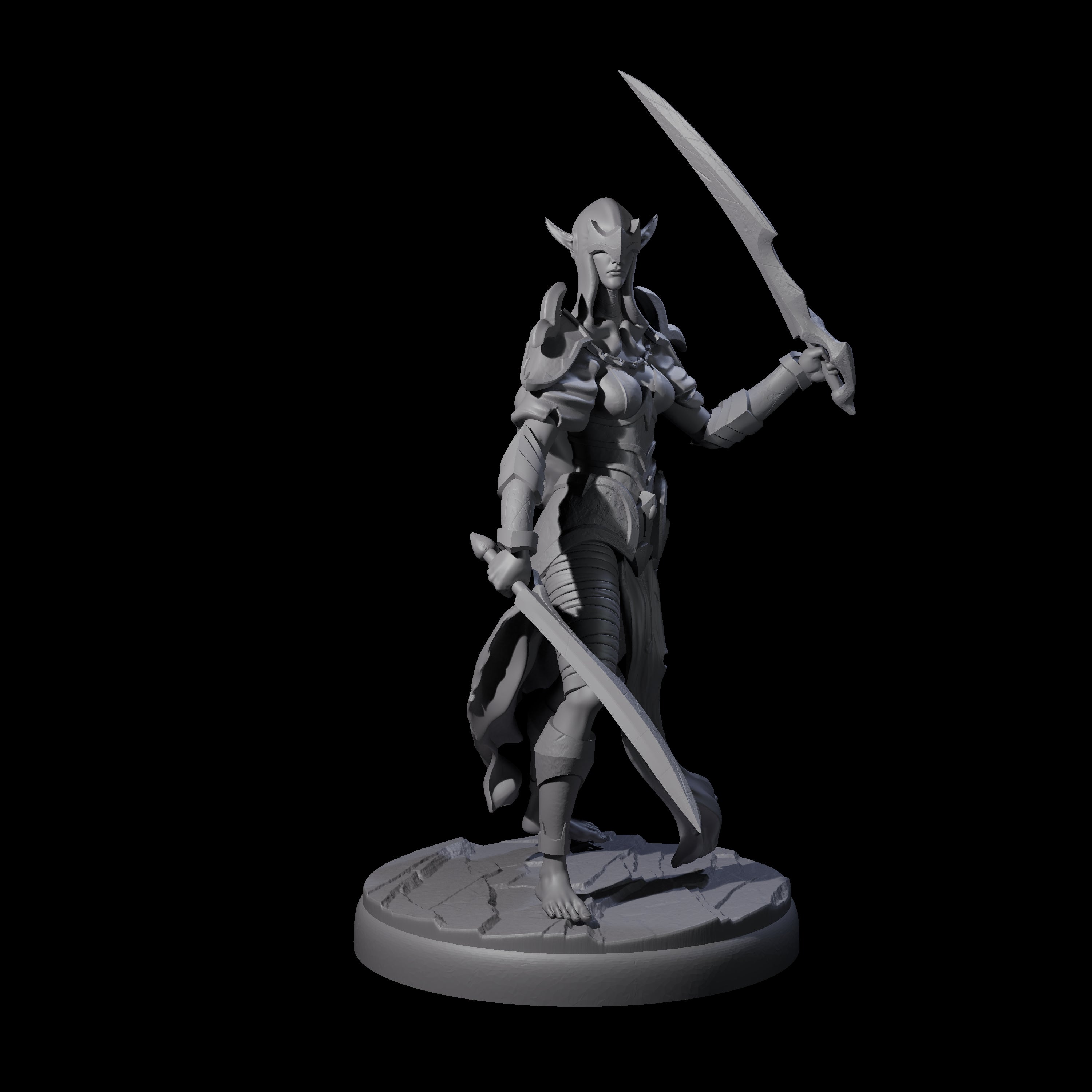 Masked Dark Elf Rogue D Miniature for Dungeons and Dragons, Pathfinder or other TTRPGs