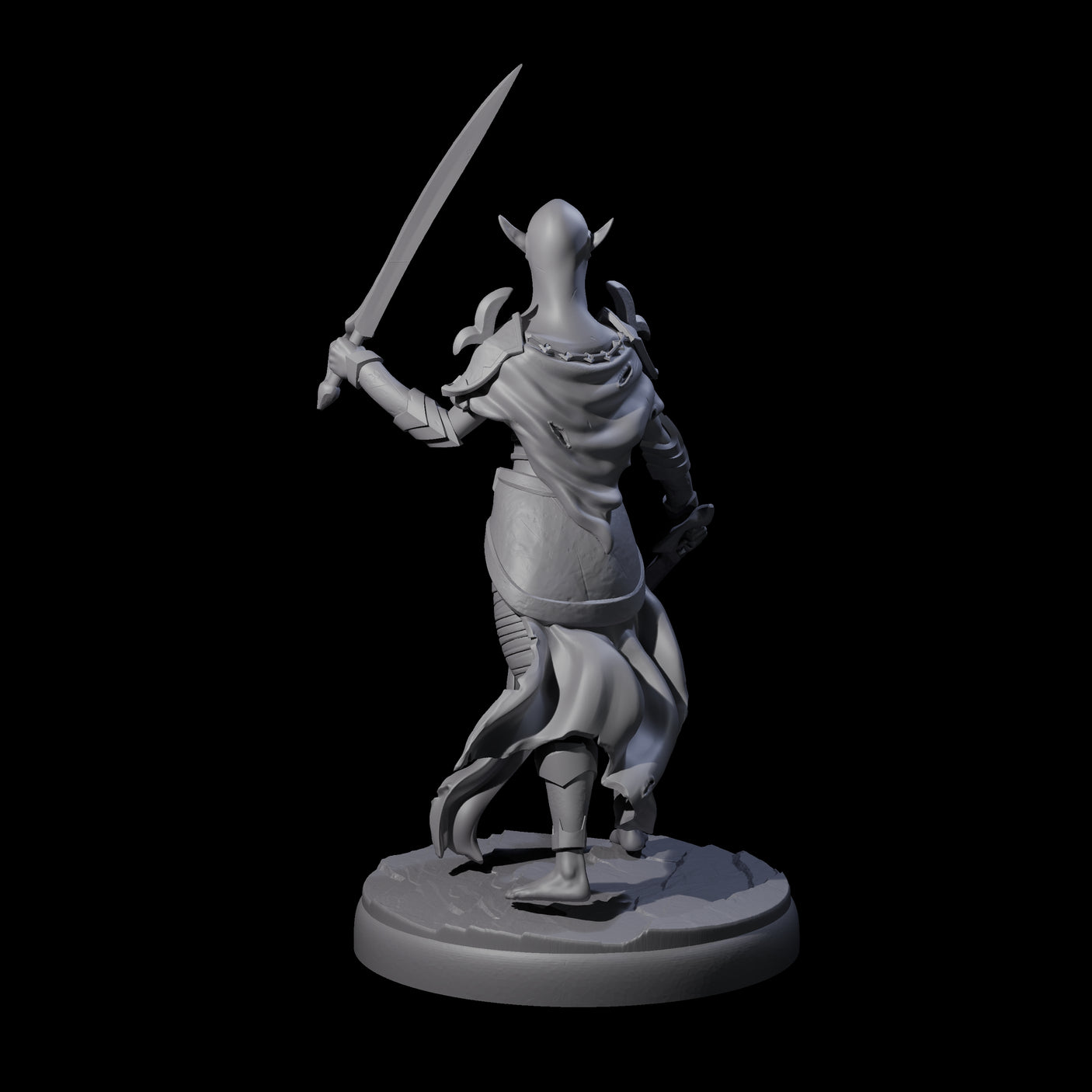 Masked Dark Elf Rogue D Miniature for Dungeons and Dragons, Pathfinder or other TTRPGs