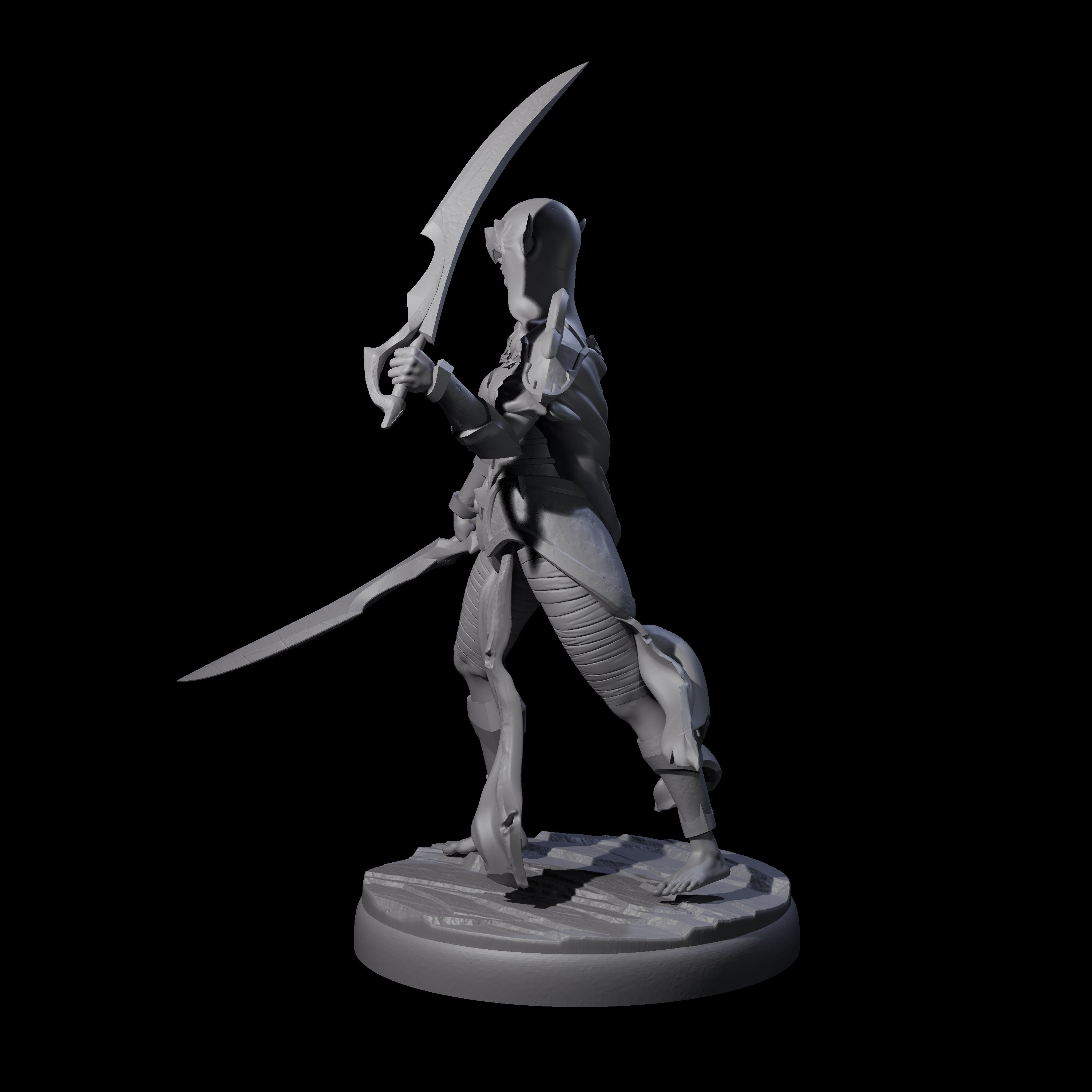 Masked Dark Elf Rogue D Miniature for Dungeons and Dragons, Pathfinder or other TTRPGs