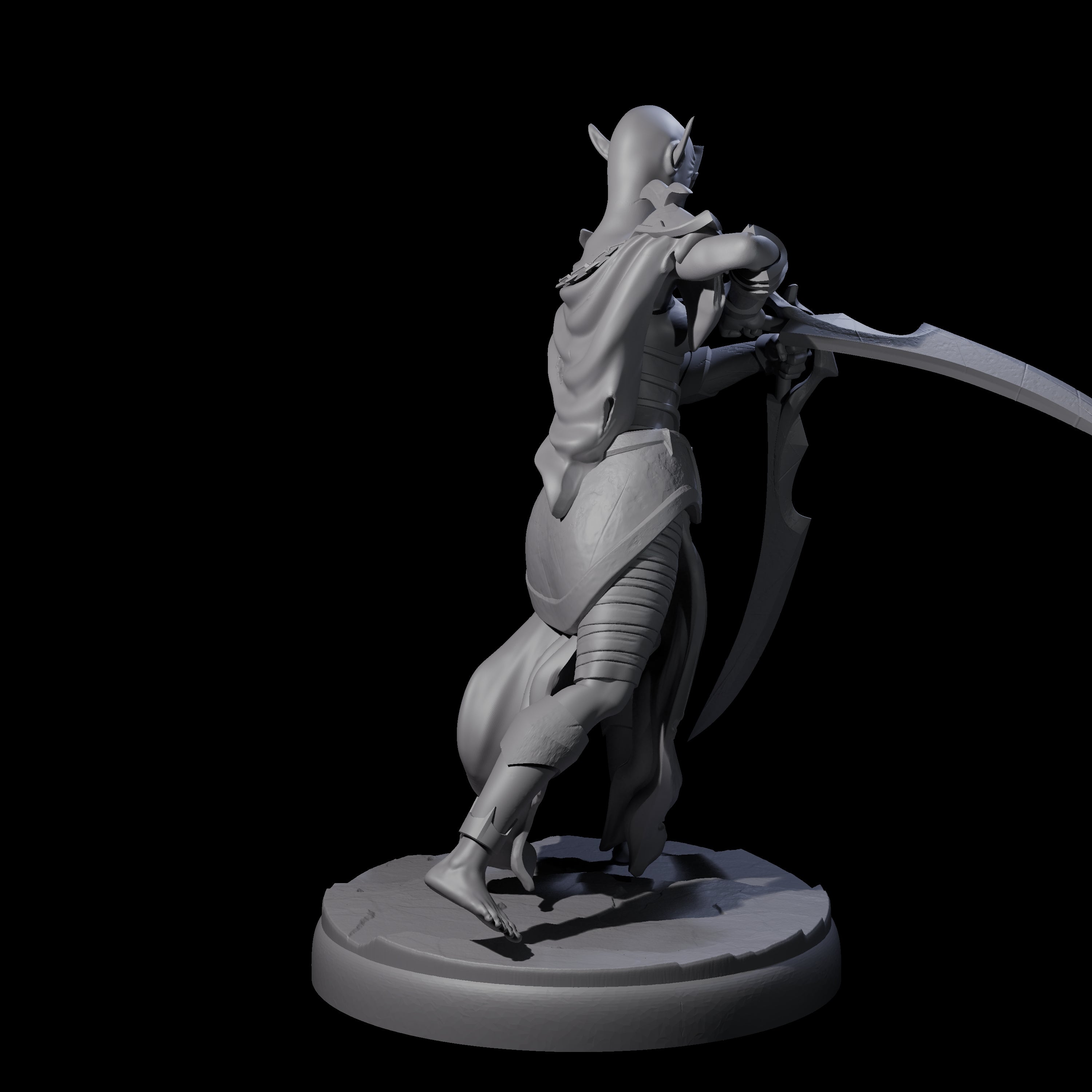 Masked Dark Elf Rogue E Miniature for Dungeons and Dragons, Pathfinder or other TTRPGs