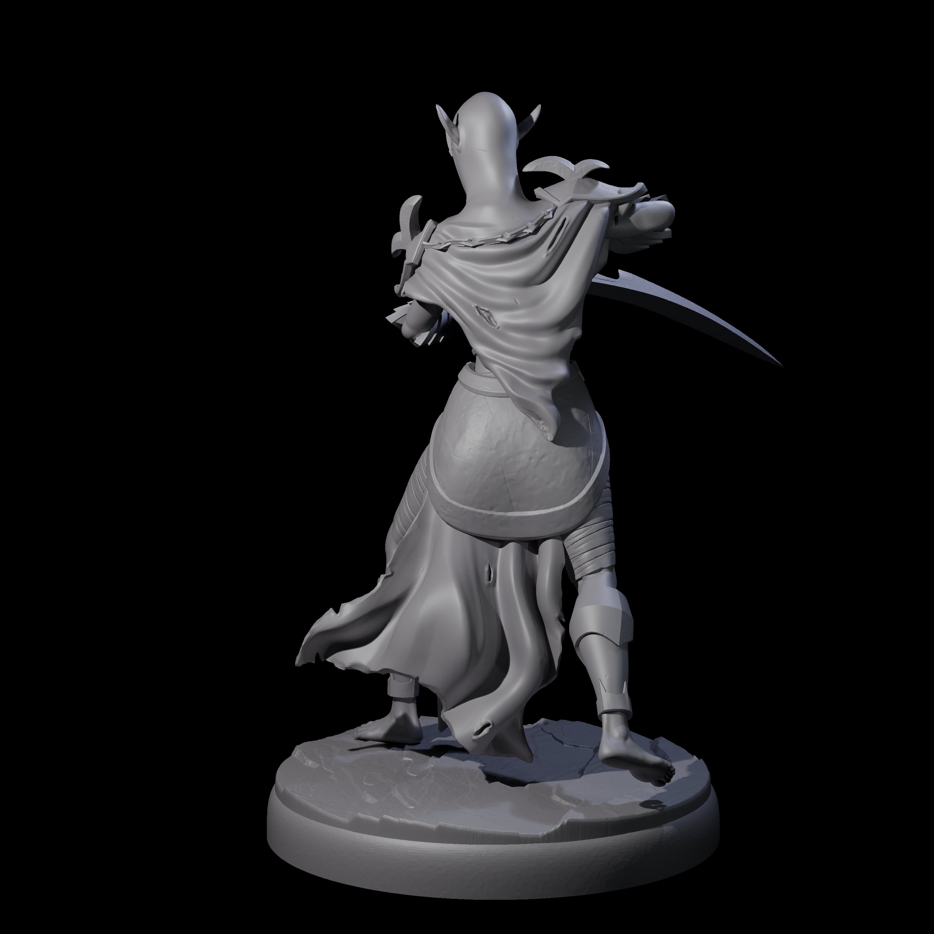 Masked Dark Elf Rogue E Miniature for Dungeons and Dragons, Pathfinder or other TTRPGs