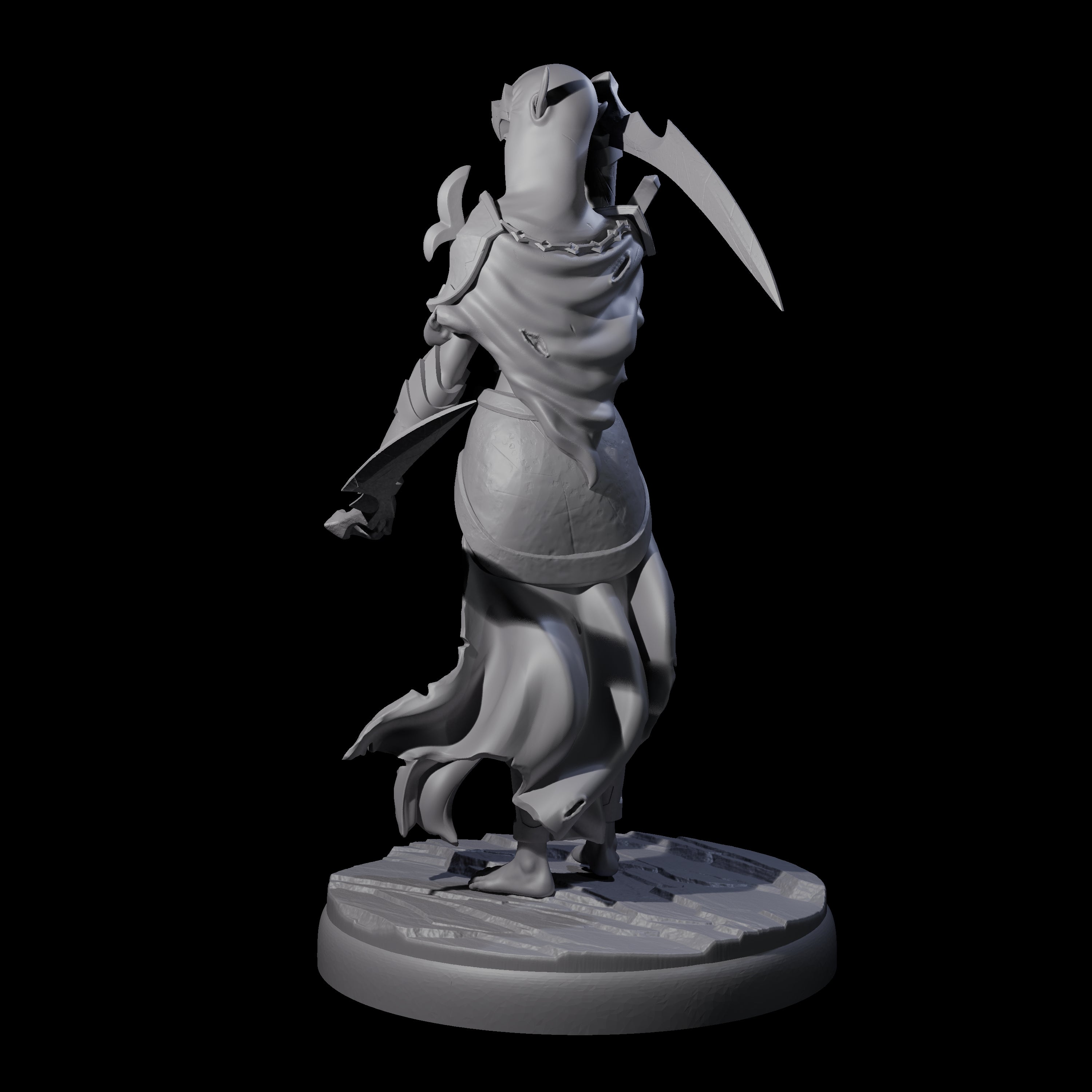 Masked Dark Elf Rogue F Miniature for Dungeons and Dragons, Pathfinder or other TTRPGs