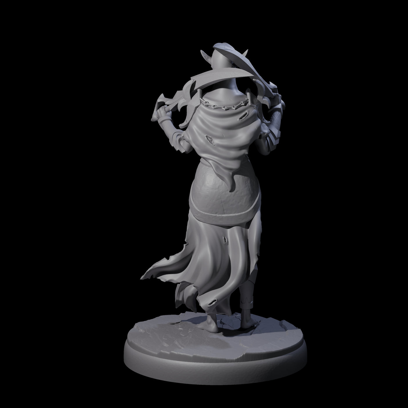Masked Dark Elf Rogue G Miniature for Dungeons and Dragons, Pathfinder or other TTRPGs