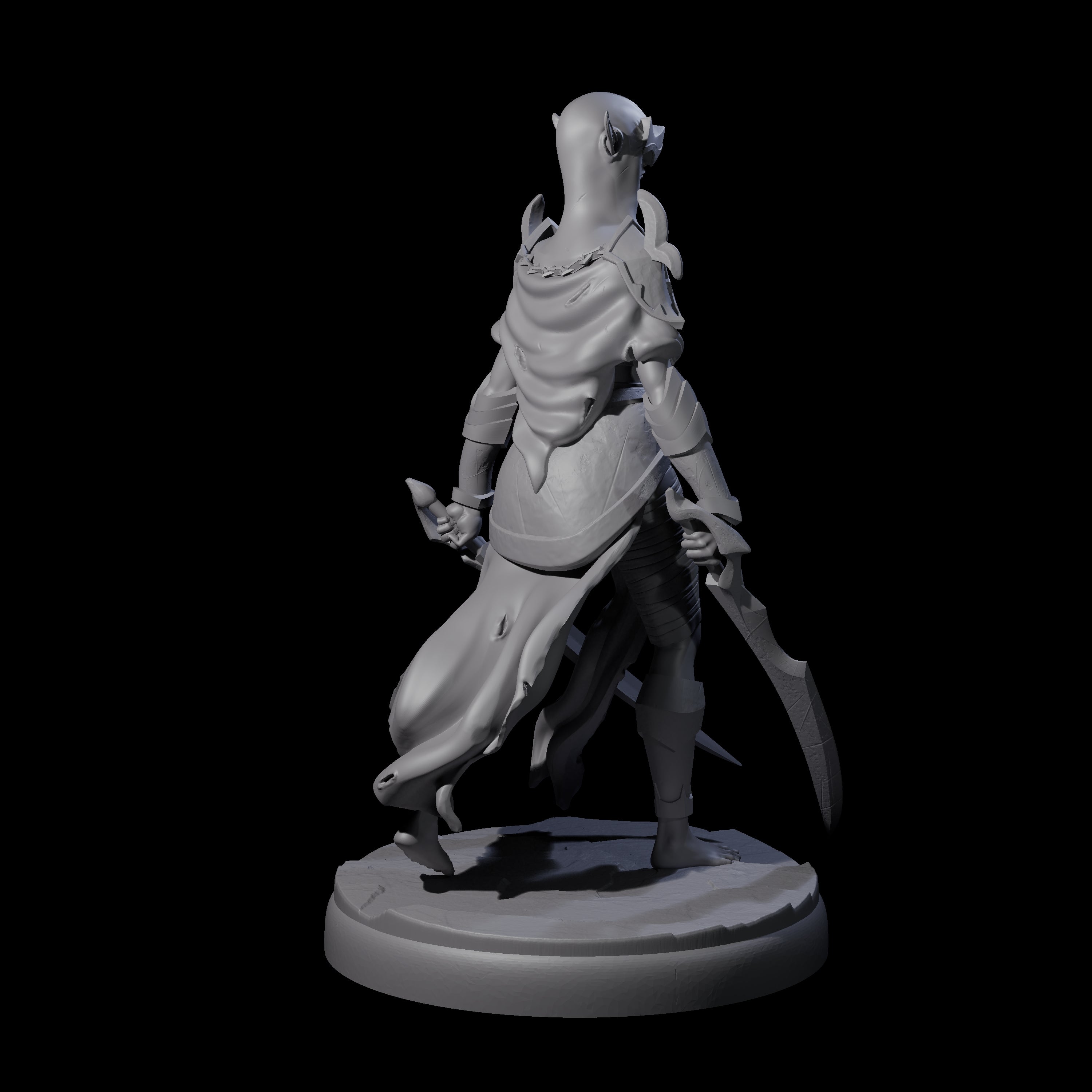 Masked Dark Elf Rogue H Miniature for Dungeons and Dragons, Pathfinder or other TTRPGs