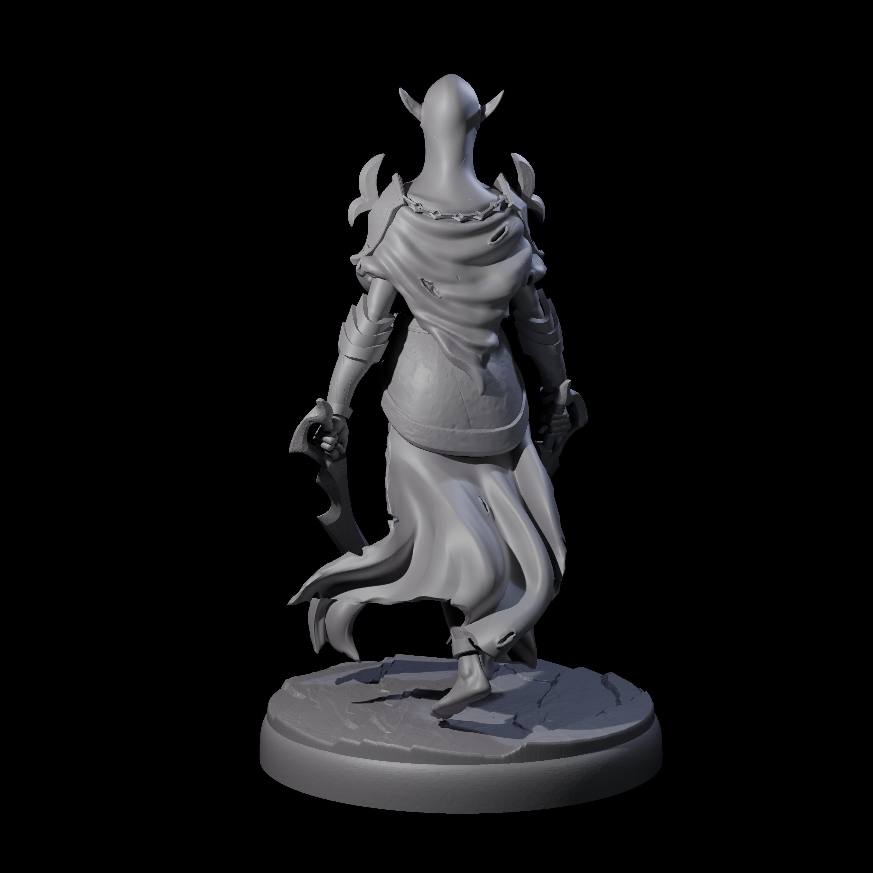 Masked Dark Elf Rogue H Miniature for Dungeons and Dragons, Pathfinder or other TTRPGs