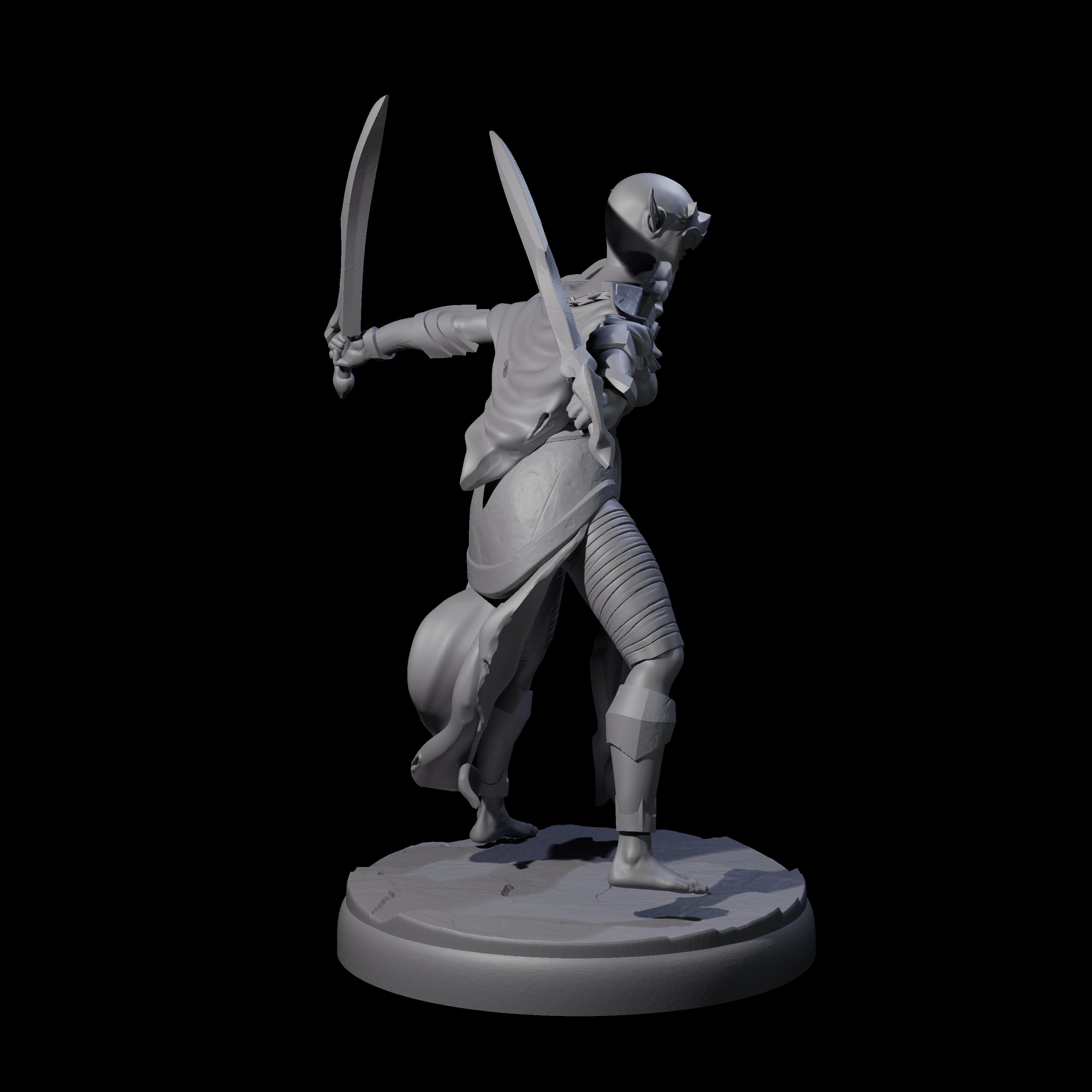 Masked Dark Elf Rogue I Miniature for Dungeons and Dragons, Pathfinder or other TTRPGs
