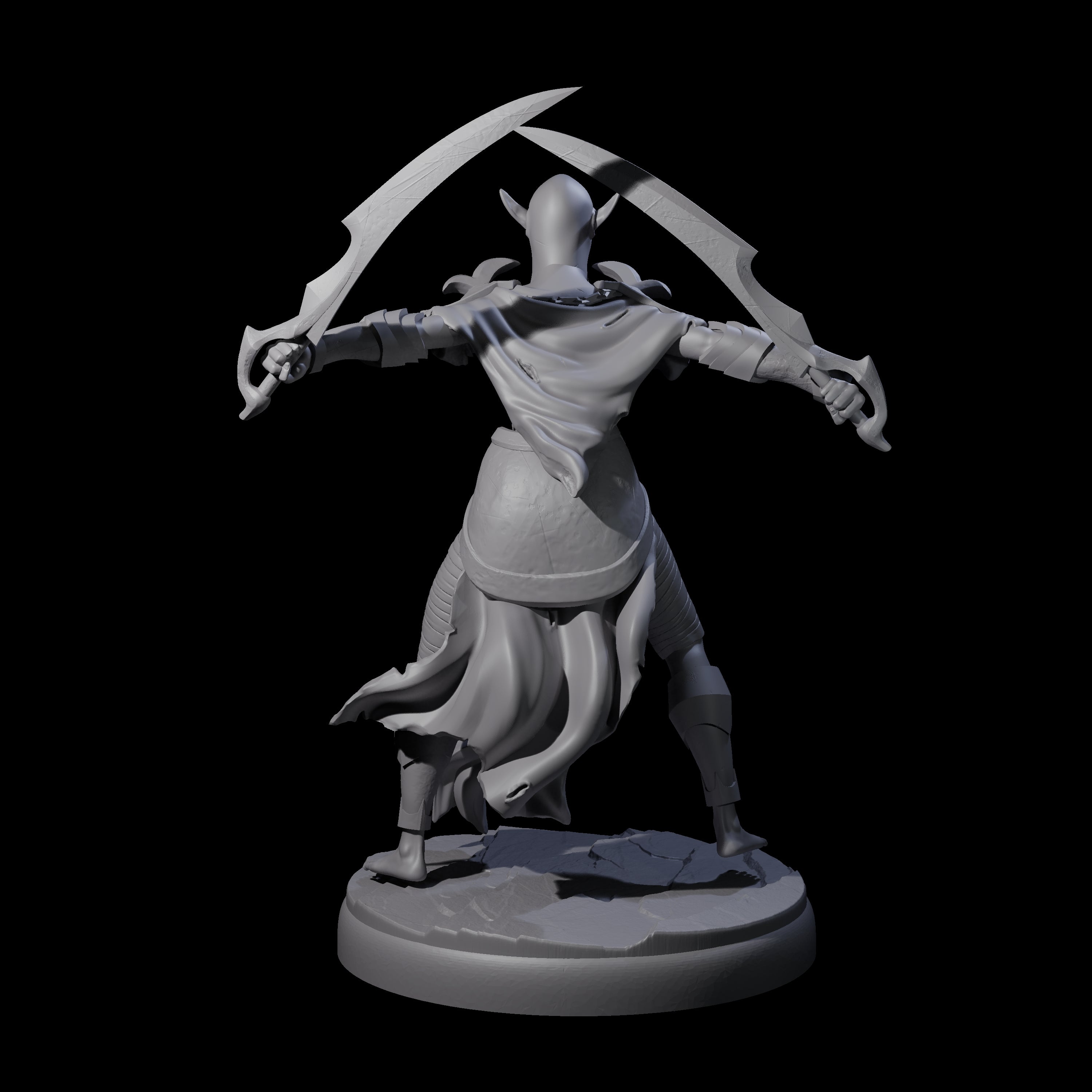 Masked Dark Elf Rogue I Miniature for Dungeons and Dragons, Pathfinder or other TTRPGs