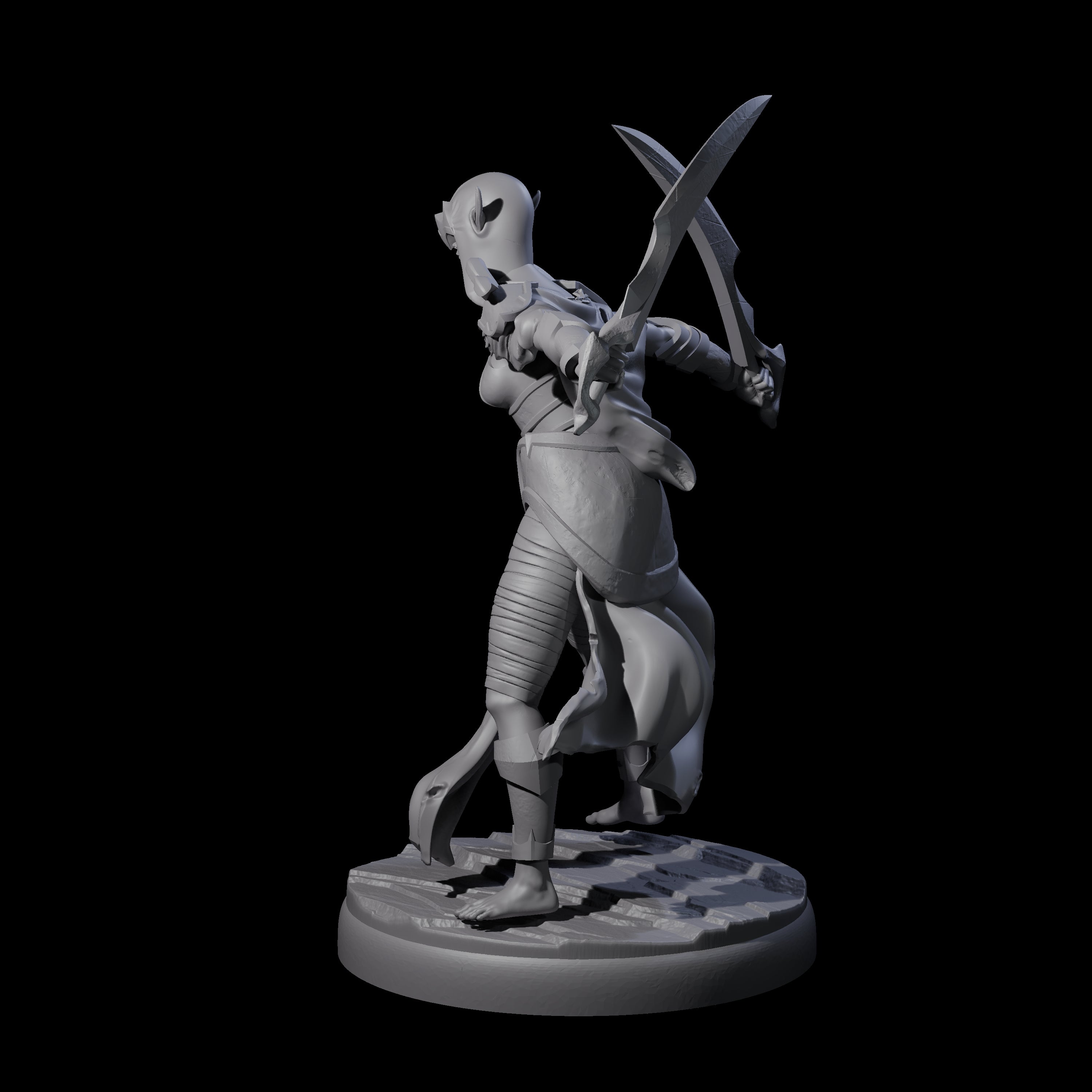 Masked Dark Elf Rogue I Miniature for Dungeons and Dragons, Pathfinder or other TTRPGs