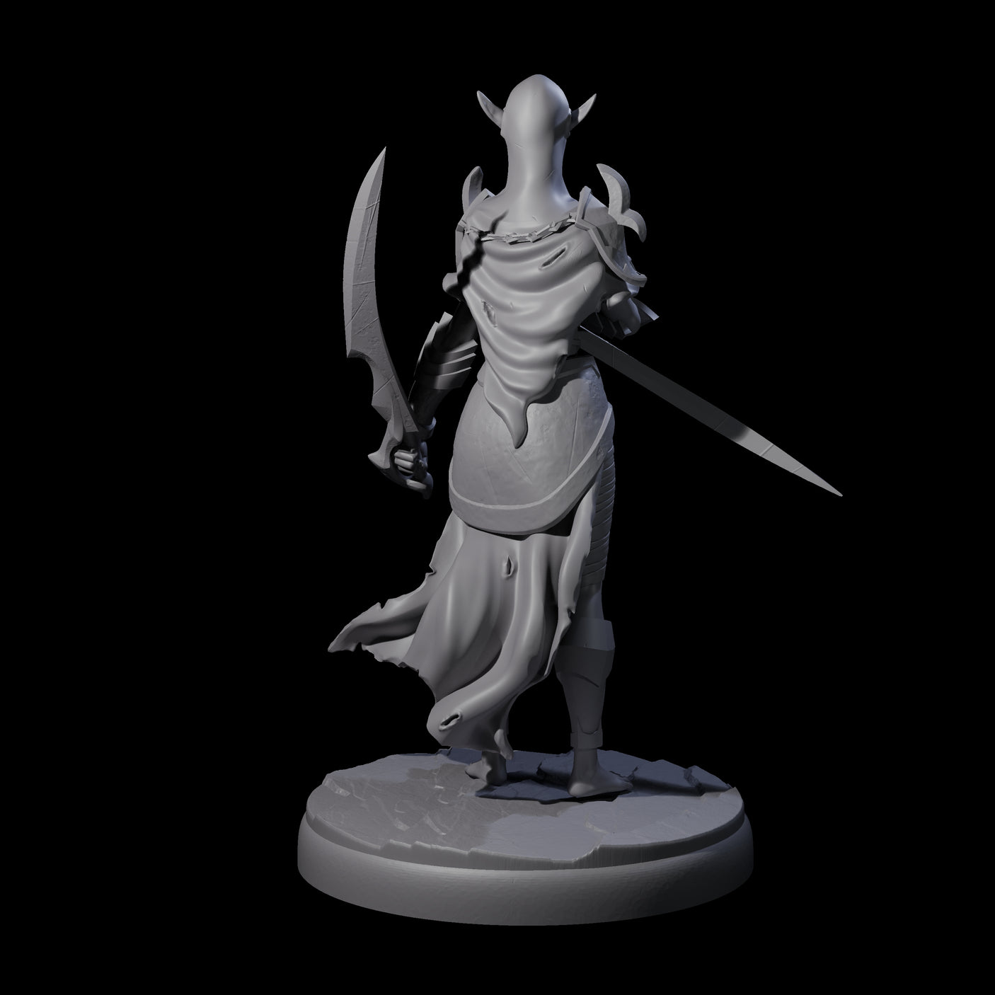 Masked Dark Elf Rogue J Miniature for Dungeons and Dragons, Pathfinder or other TTRPGs