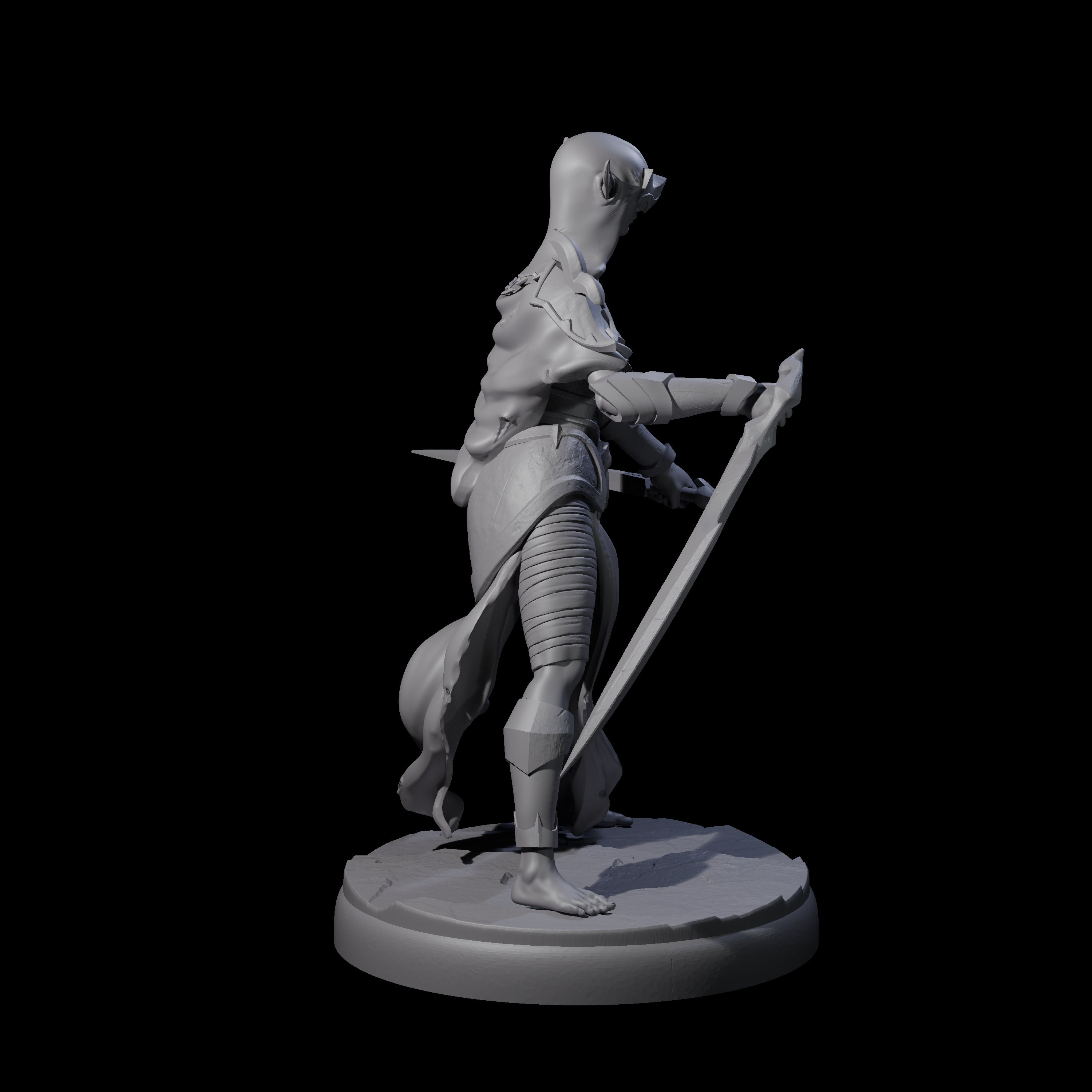 Masked Dark Elf Rogue L Miniature for Dungeons and Dragons, Pathfinder or other TTRPGs