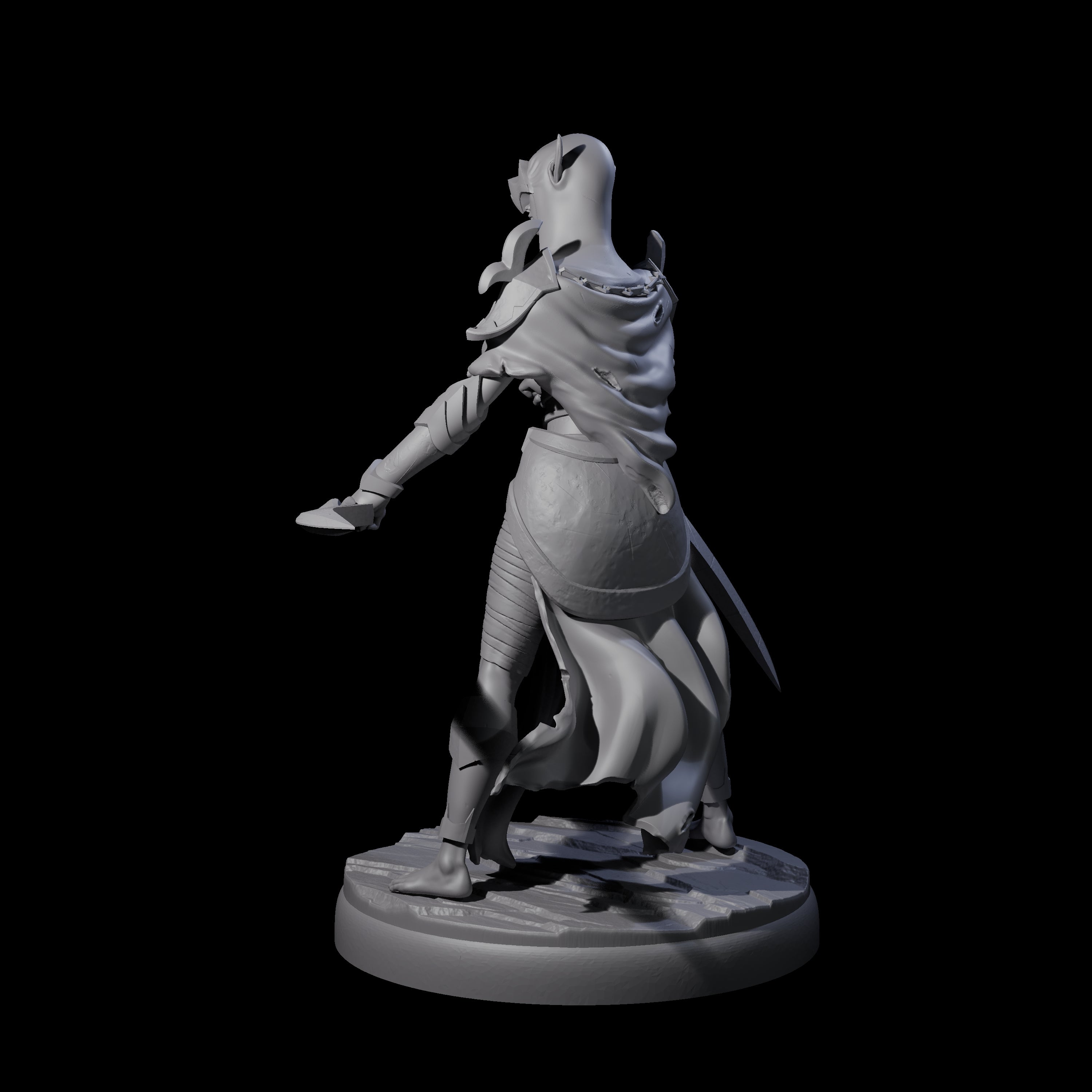 Masked Dark Elf Rogue L Miniature for Dungeons and Dragons, Pathfinder or other TTRPGs
