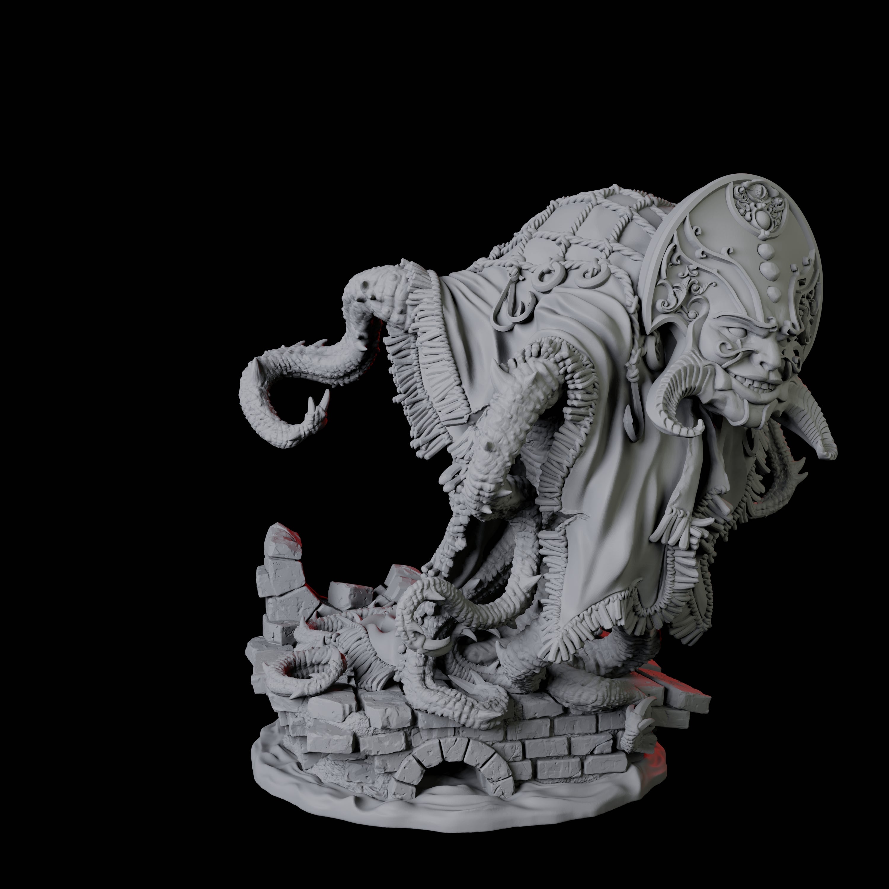 Masked Grell Miniature for Dungeons and Dragons, Pathfinder or other TTRPGs