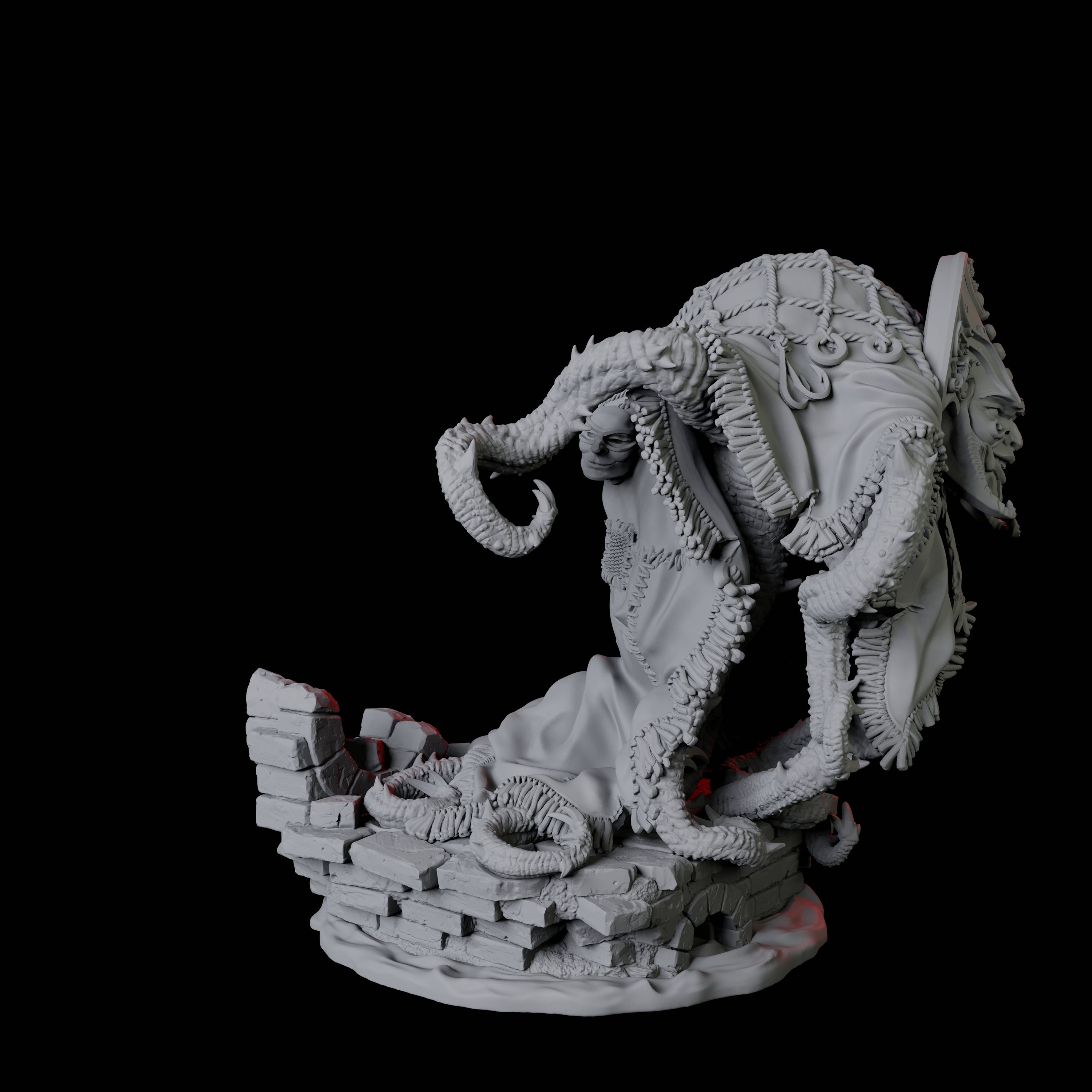 Masked Grell Miniature for Dungeons and Dragons, Pathfinder or other TTRPGs