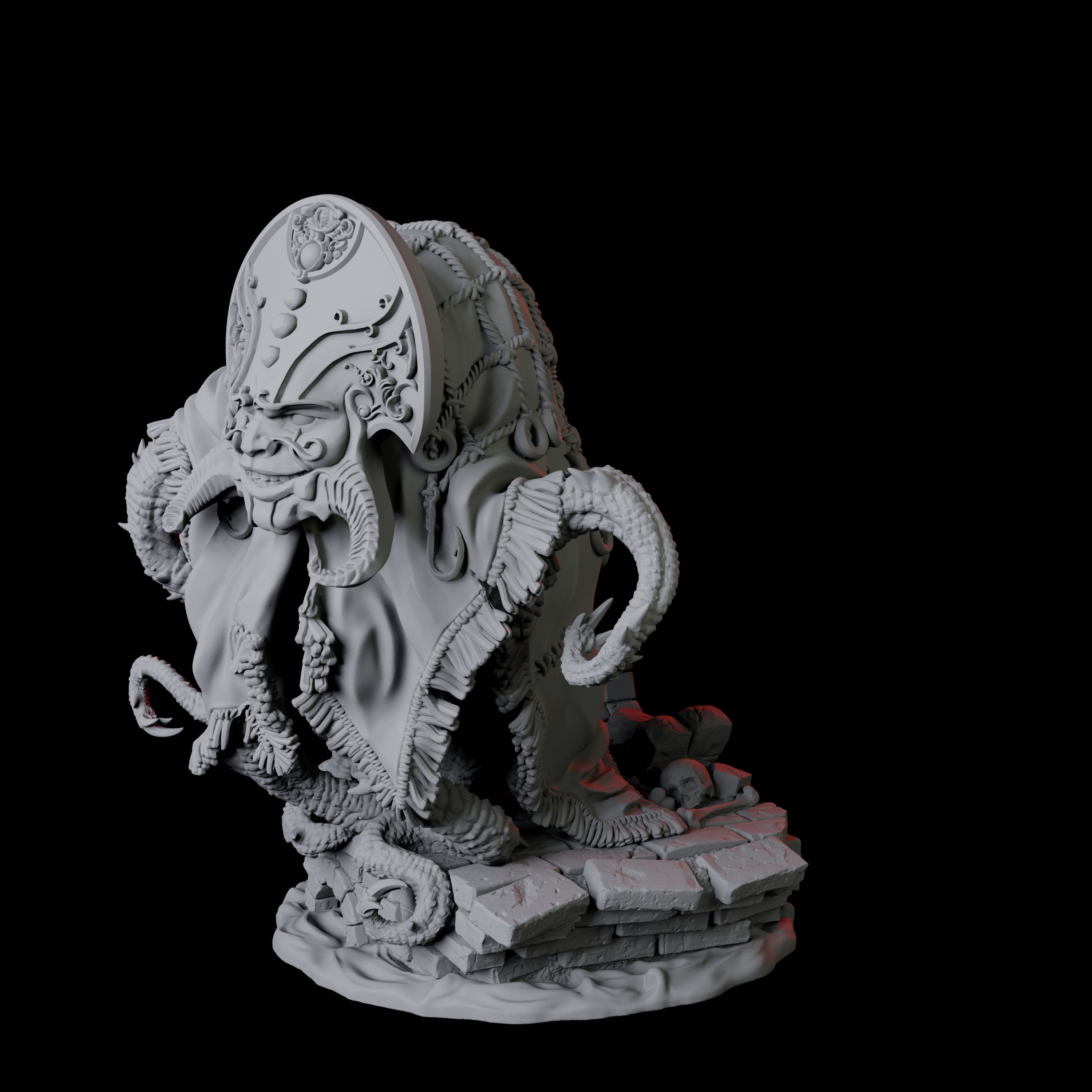 Masked Grell Miniature for Dungeons and Dragons, Pathfinder or other TTRPGs