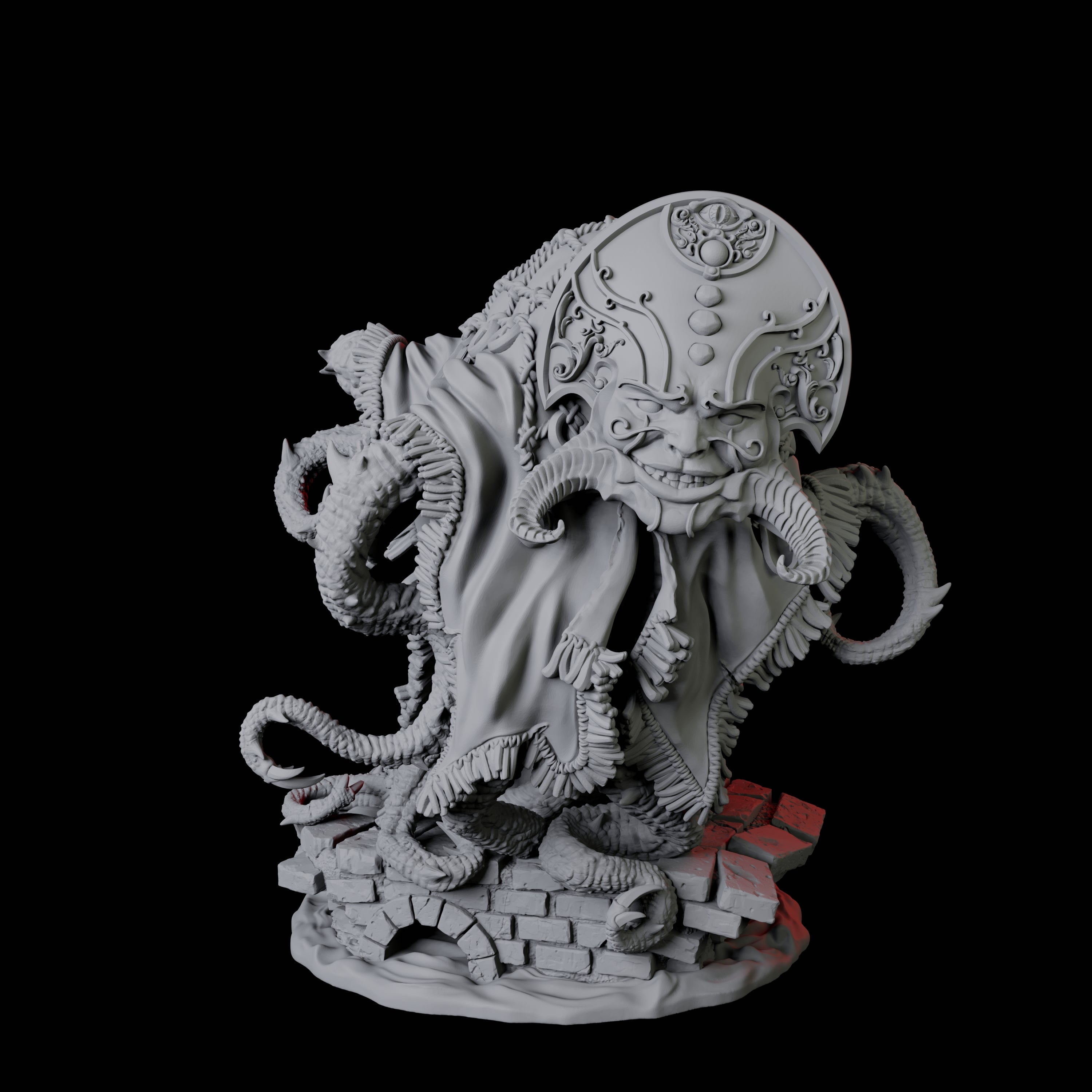 Masked Grell Miniature for Dungeons and Dragons, Pathfinder or other TTRPGs