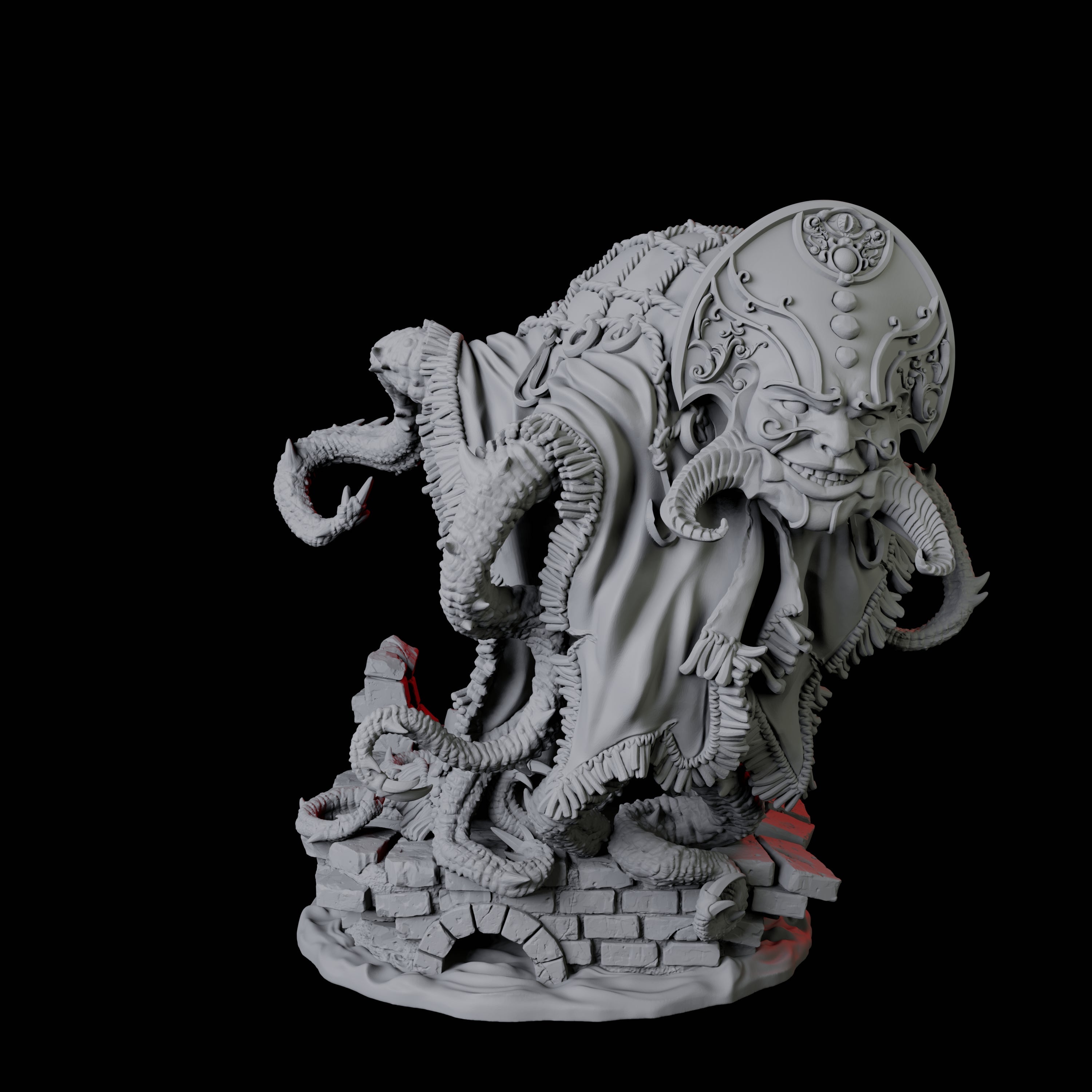 Masked Grell Miniature for Dungeons and Dragons, Pathfinder or other TTRPGs