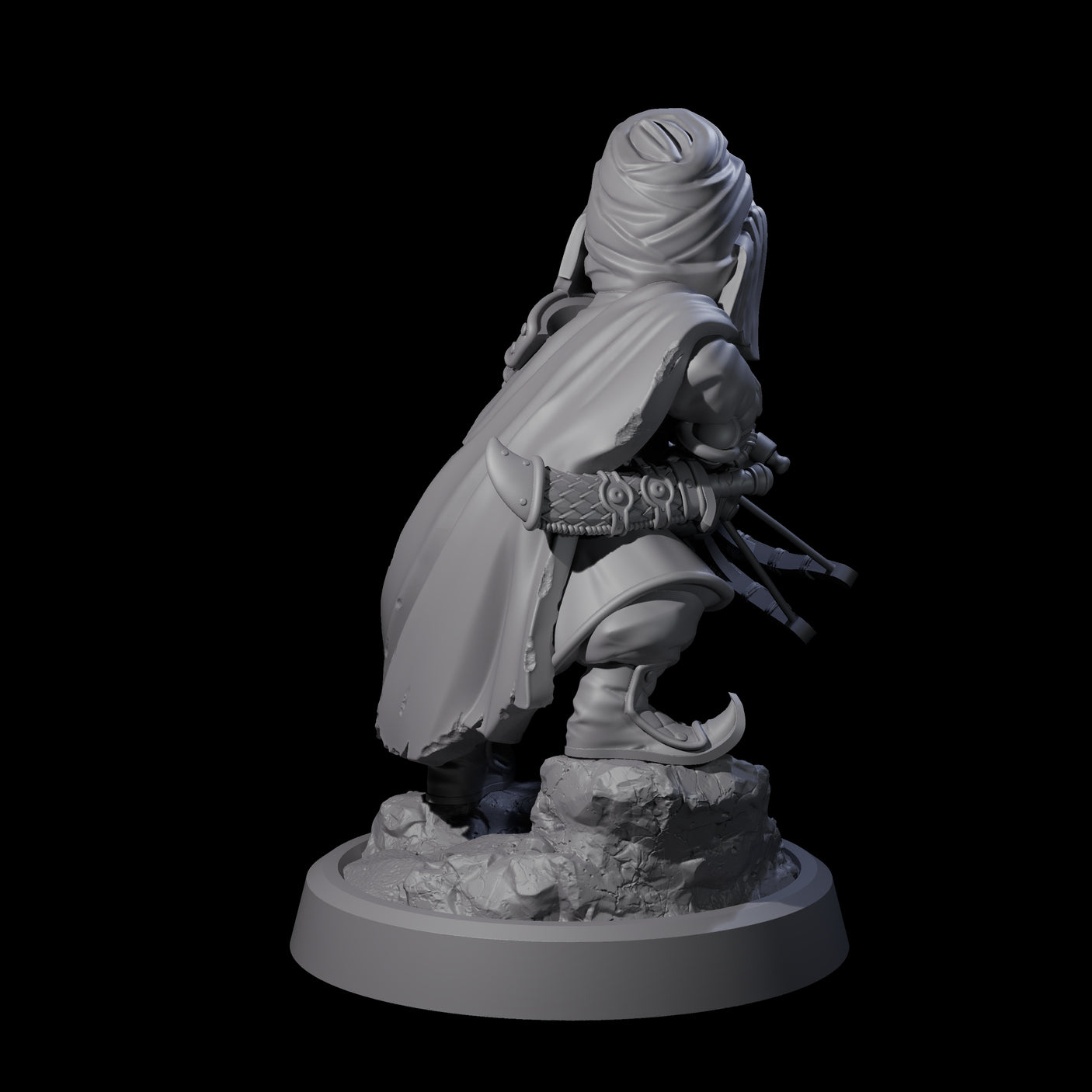 Masked Halfling Rogue Miniature for Dungeons and Dragons, Pathfinder or other TTRPGs