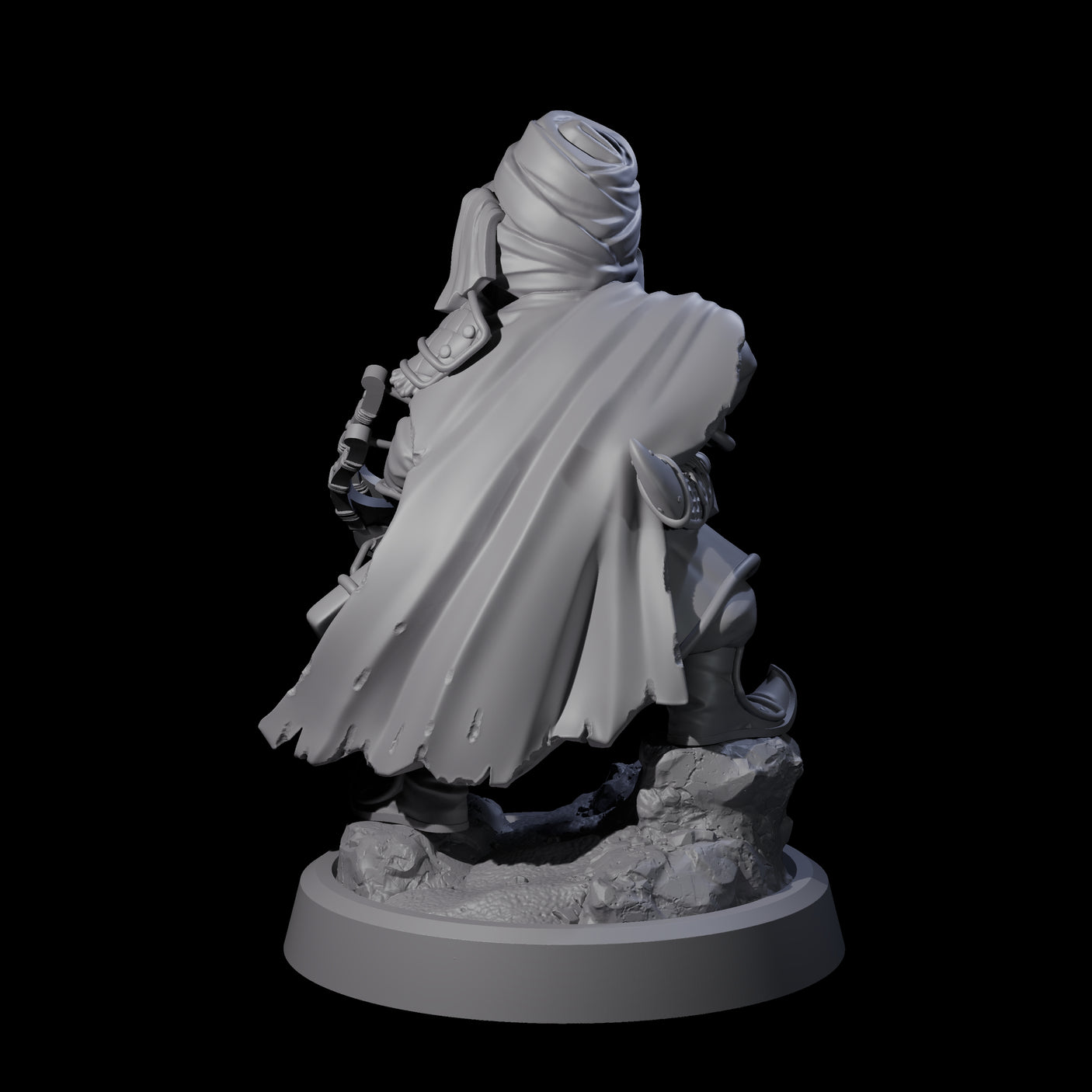 Masked Halfling Rogue Miniature for Dungeons and Dragons, Pathfinder or other TTRPGs